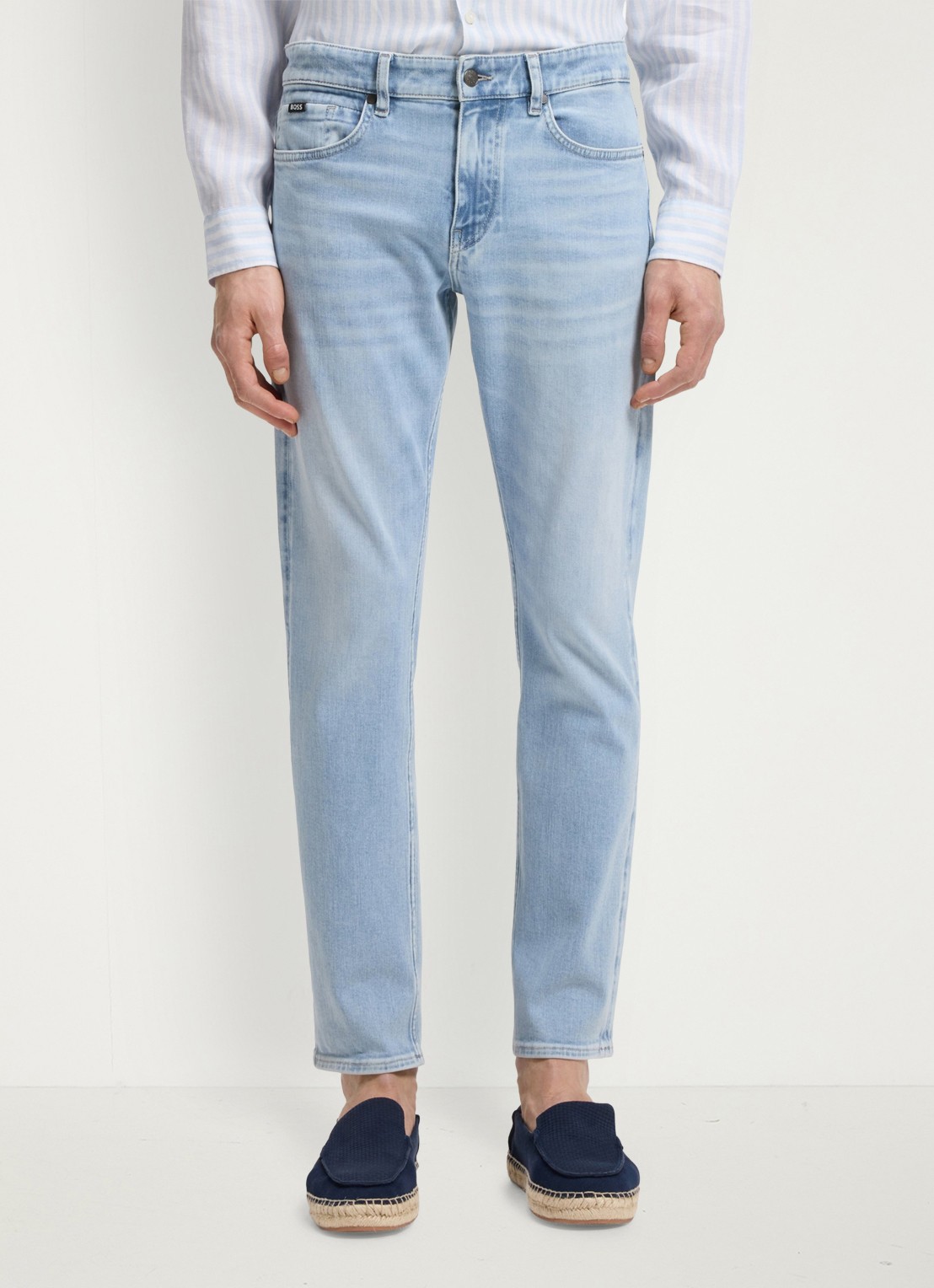 BOSS Delaware slim-fit jeans met stretch - detail 4 indigo