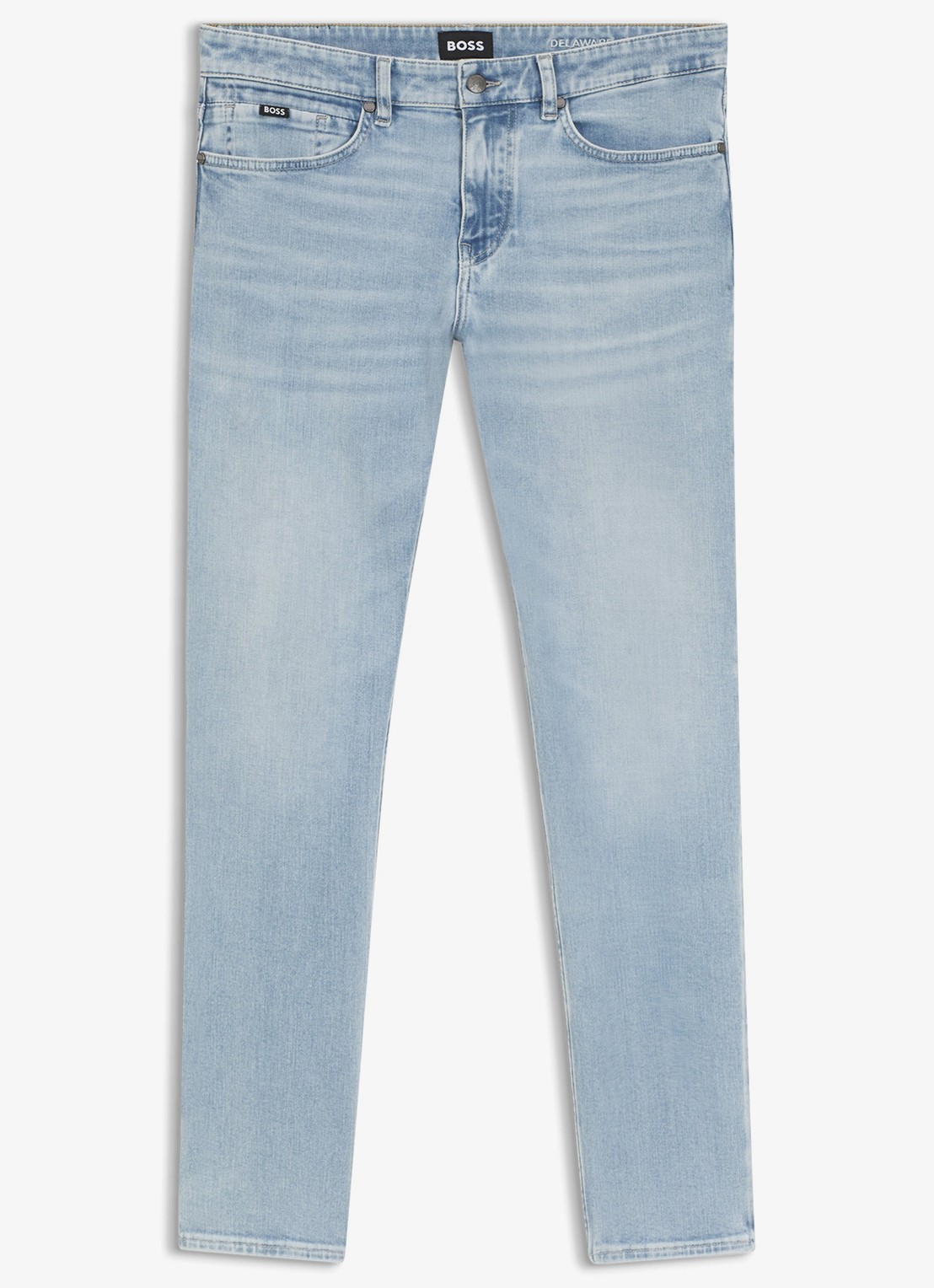 BOSS Delaware slim-fit jeans met stretch - voorkant indigo