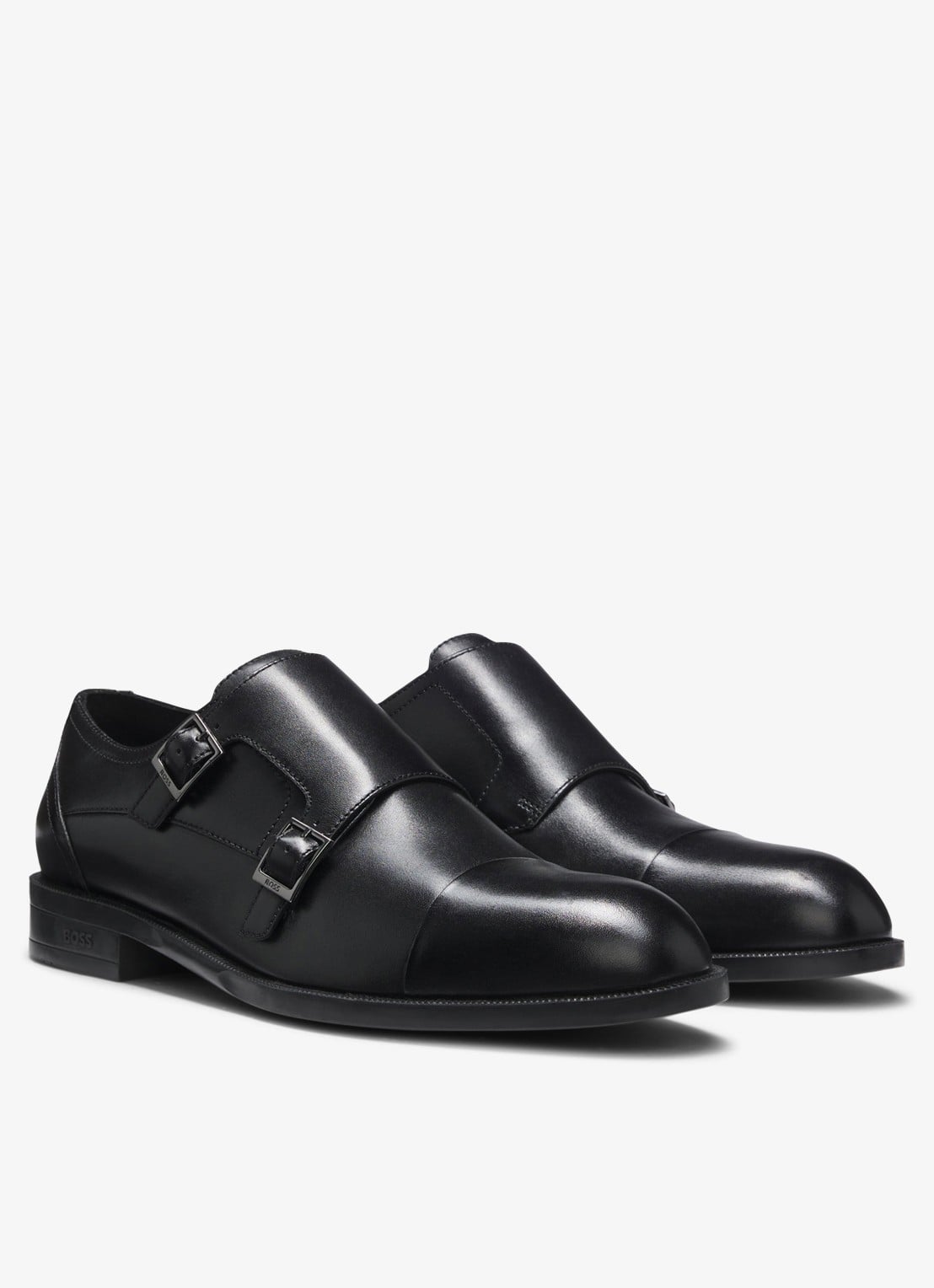 BOSS Derby schoen van leer - detail zwart