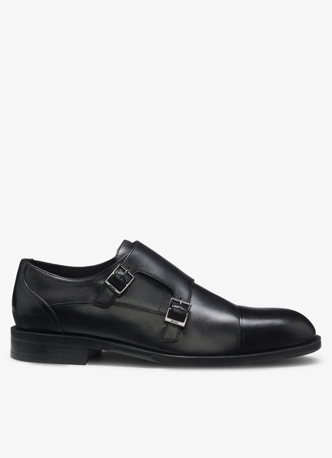 BOSS Derby schoen van leer - voorkant 4 zwart