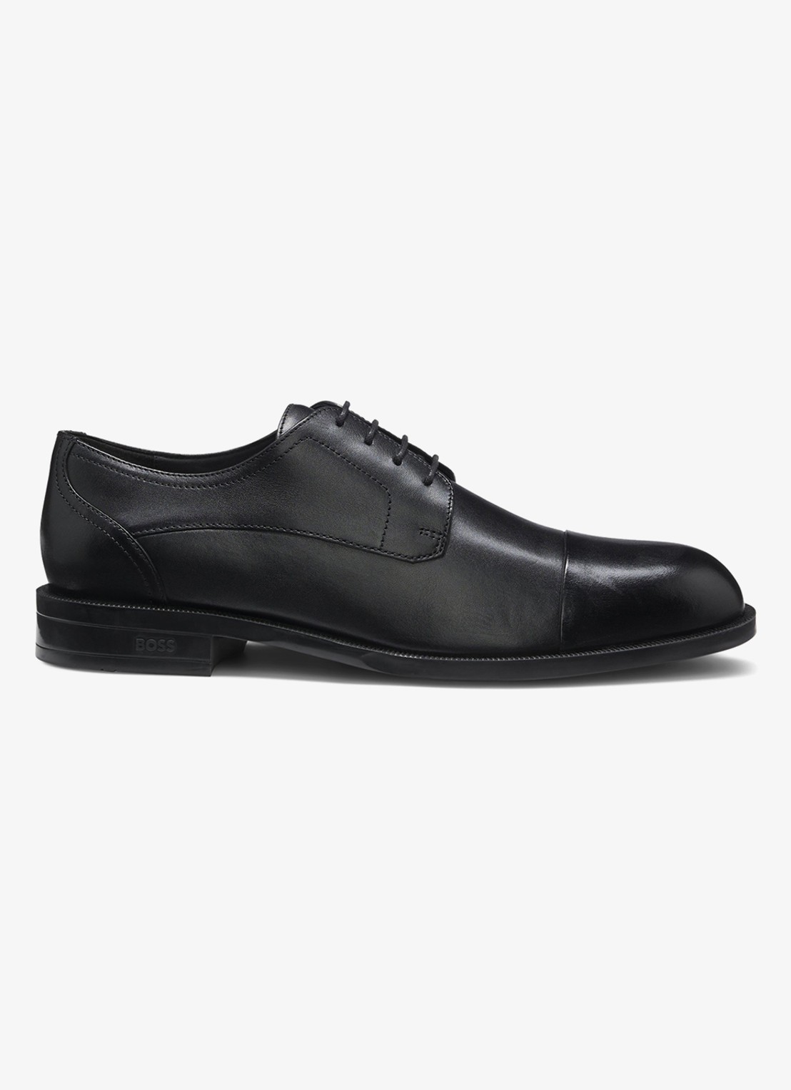 BOSS Derby veterschoen van leer - voorkant 2 zwart