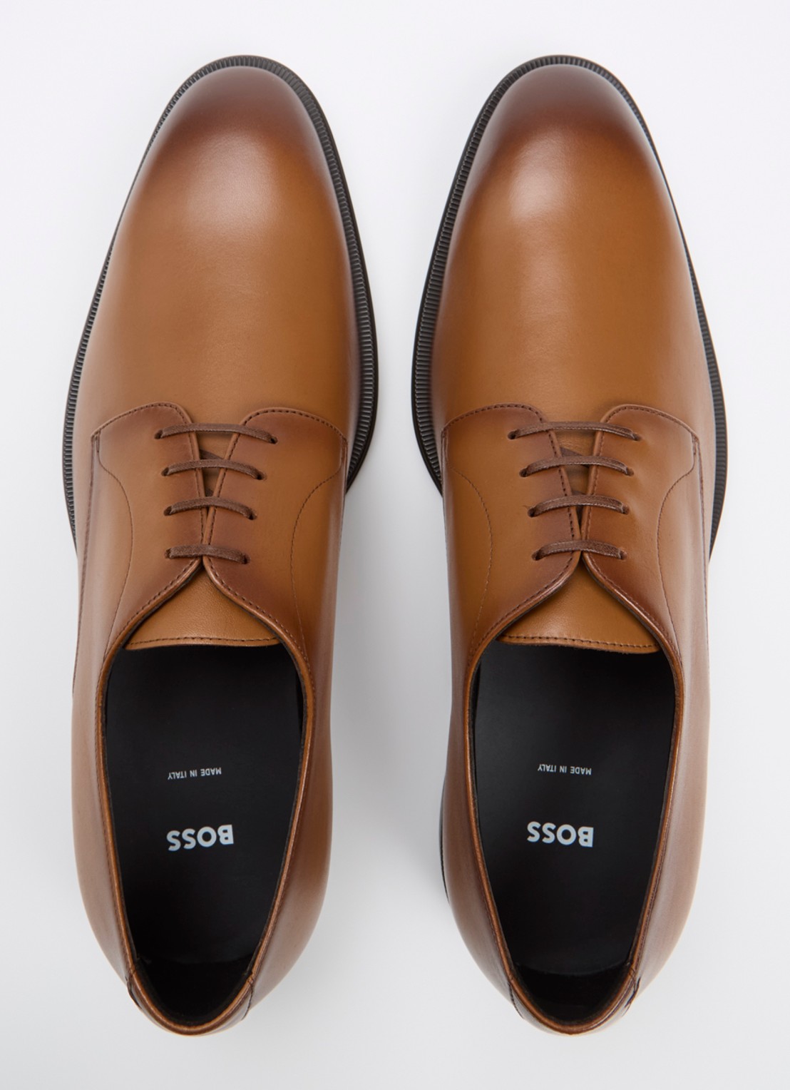 BOSS Derrek veterschoen van kalfsleer - detail 4 bruin