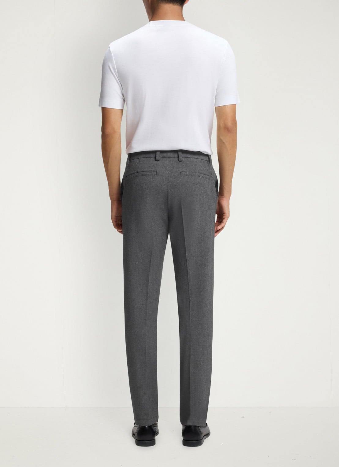 BOSS Dobby straight fit chino - achterkant 3 zwart