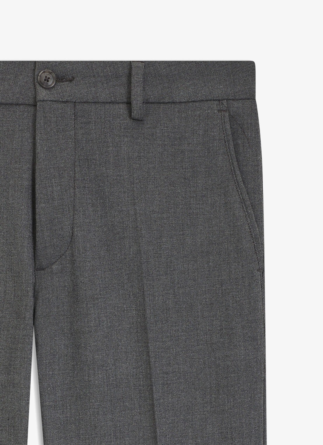 BOSS Dobby straight fit chino - voorkant 6 zwart