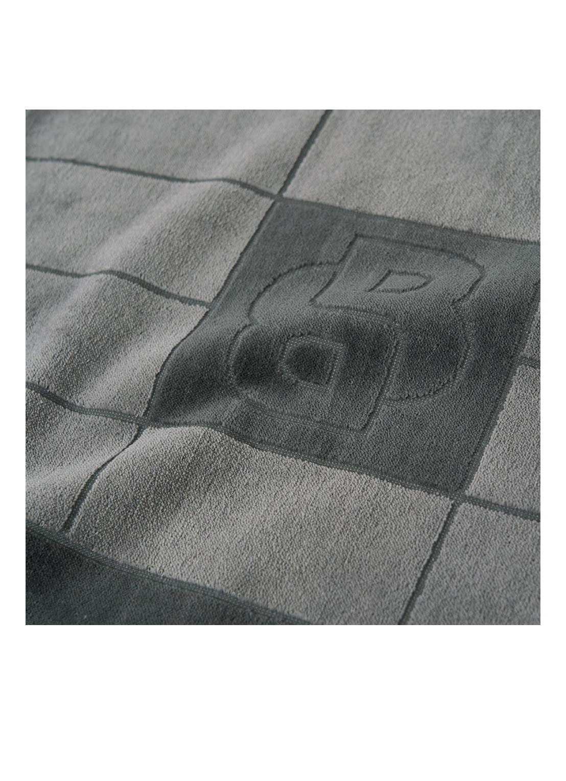 BOSS Double badhanddoek - 50 x 100 cm - detail donkergrijs