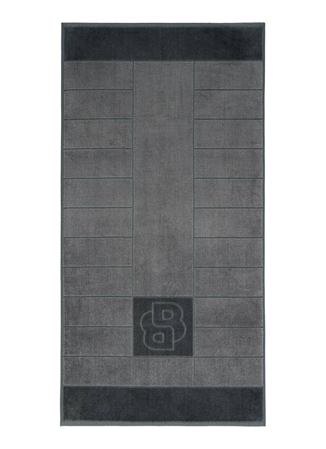 BOSS Double badhanddoek - 50 x 100 cm - voorkant 4 donkergrijs