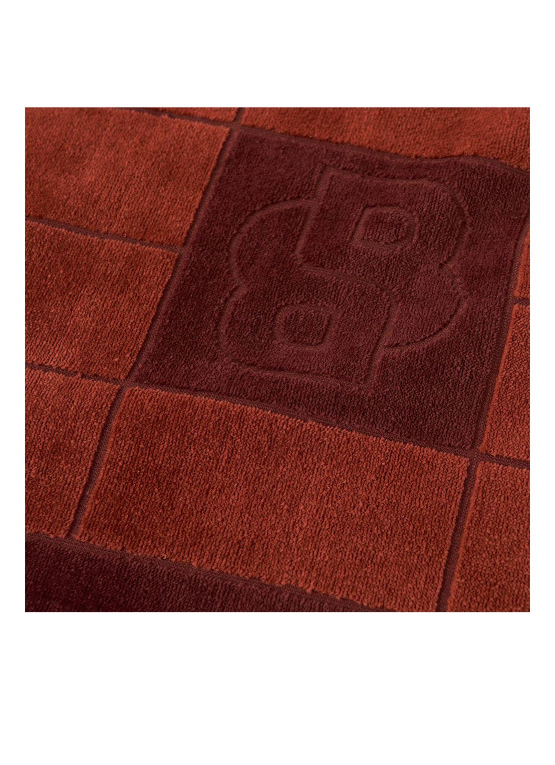 BOSS Double badhanddoek - 50 x 100 cm - detail donkerrood
