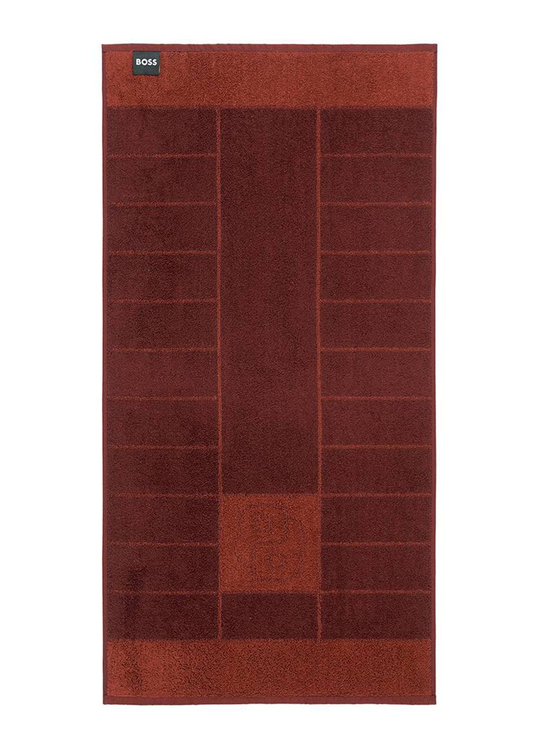 BOSS Double badhanddoek - 50 x 100 cm - voorkant 5 donkerrood