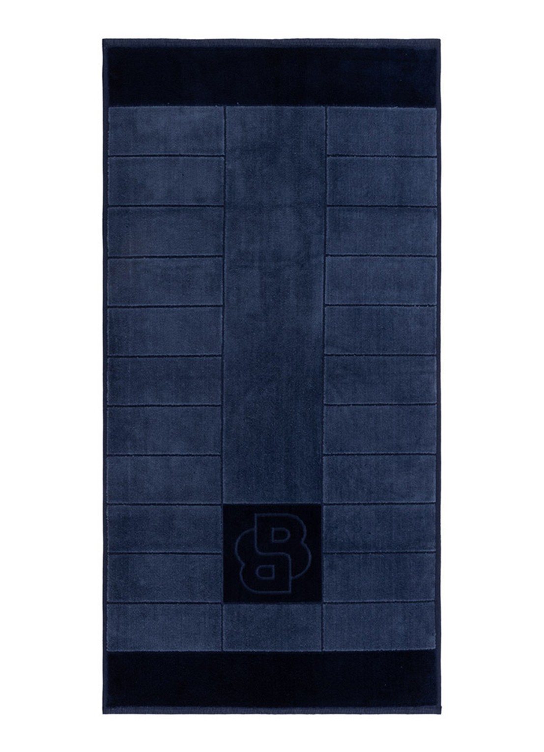 BOSS Double badhanddoek - 50 x 100 cm - voorkant 3 donkerblauw