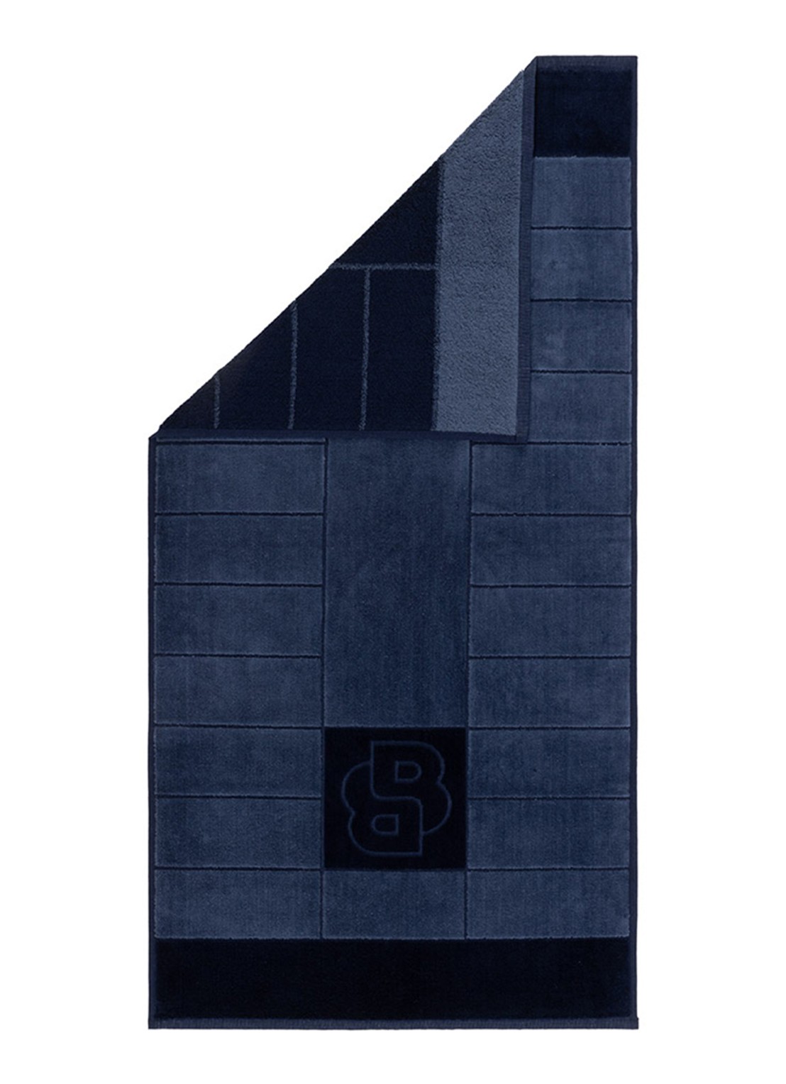 BOSS Double badhanddoek - 50 x 100 cm - voorkant 4 donkerblauw