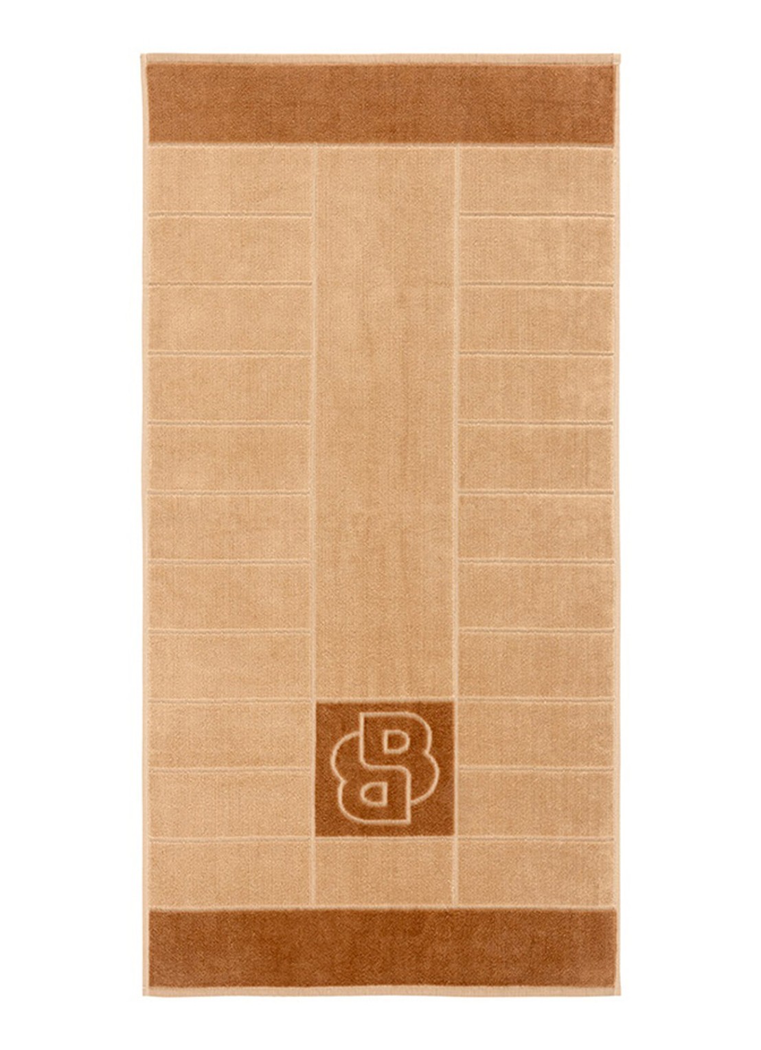 BOSS Double badhanddoek - 50 x 100 cm - voorkant 2 beige
