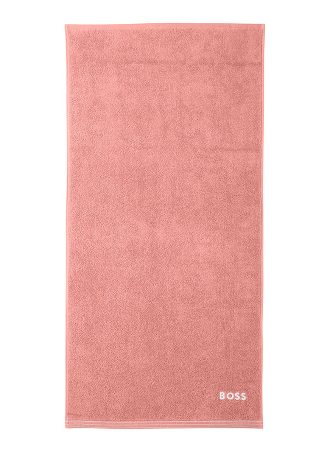 BOSS Edge badhanddoek 50 x 100 cm - voorkant zalmroze