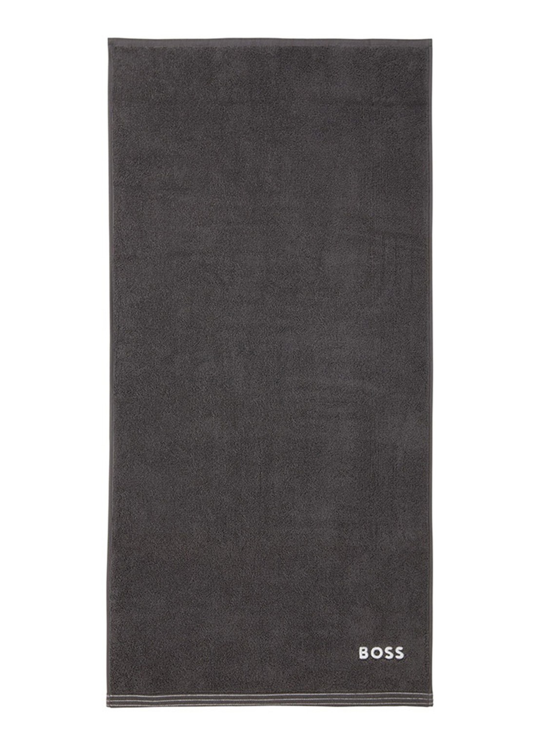BOSS Edge badhanddoek 50 x 100 cm - voorkant donkergrijs