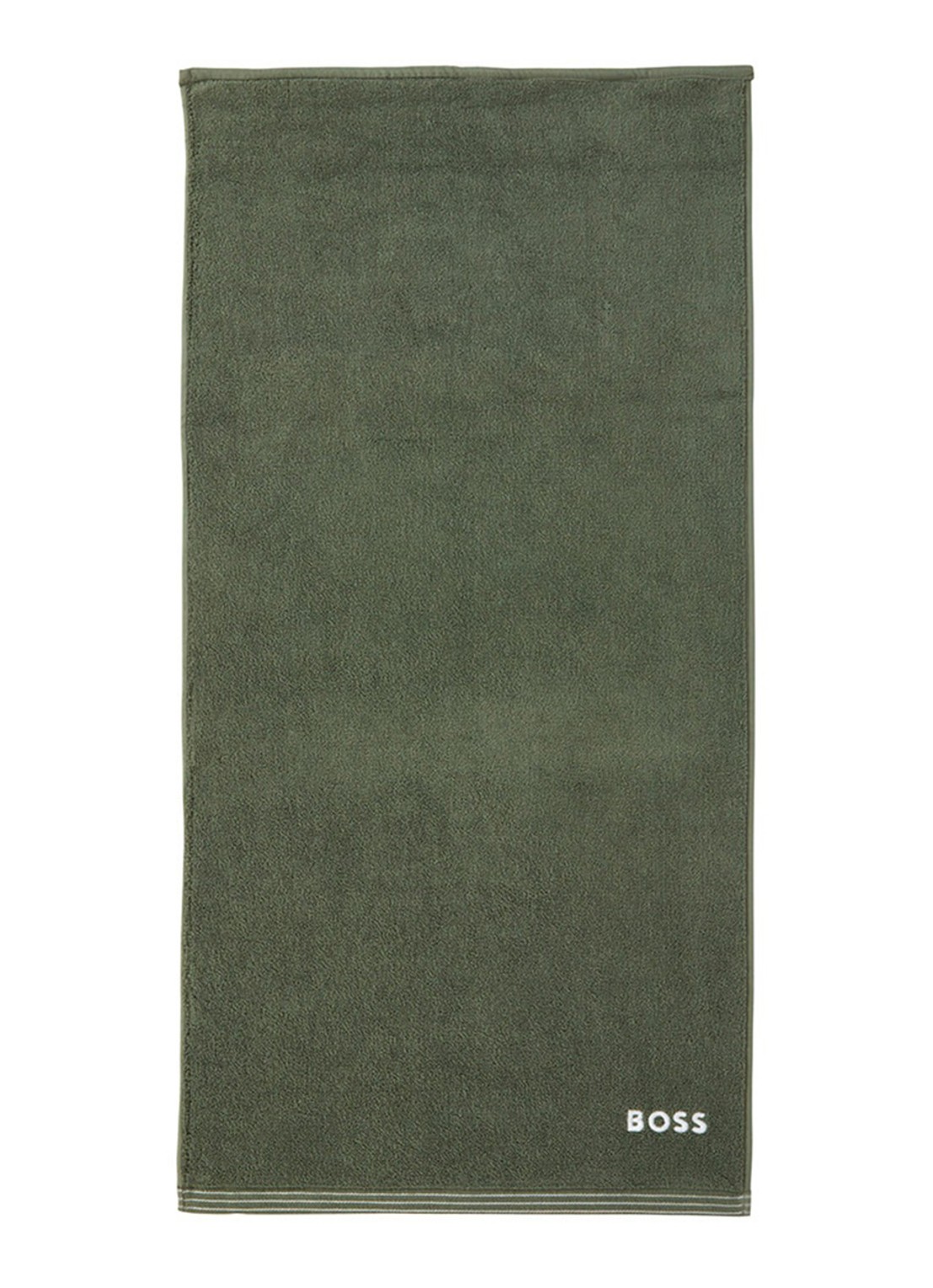 BOSS Edge badhanddoek 50 x 100 cm - voorkant 3 mosgroen