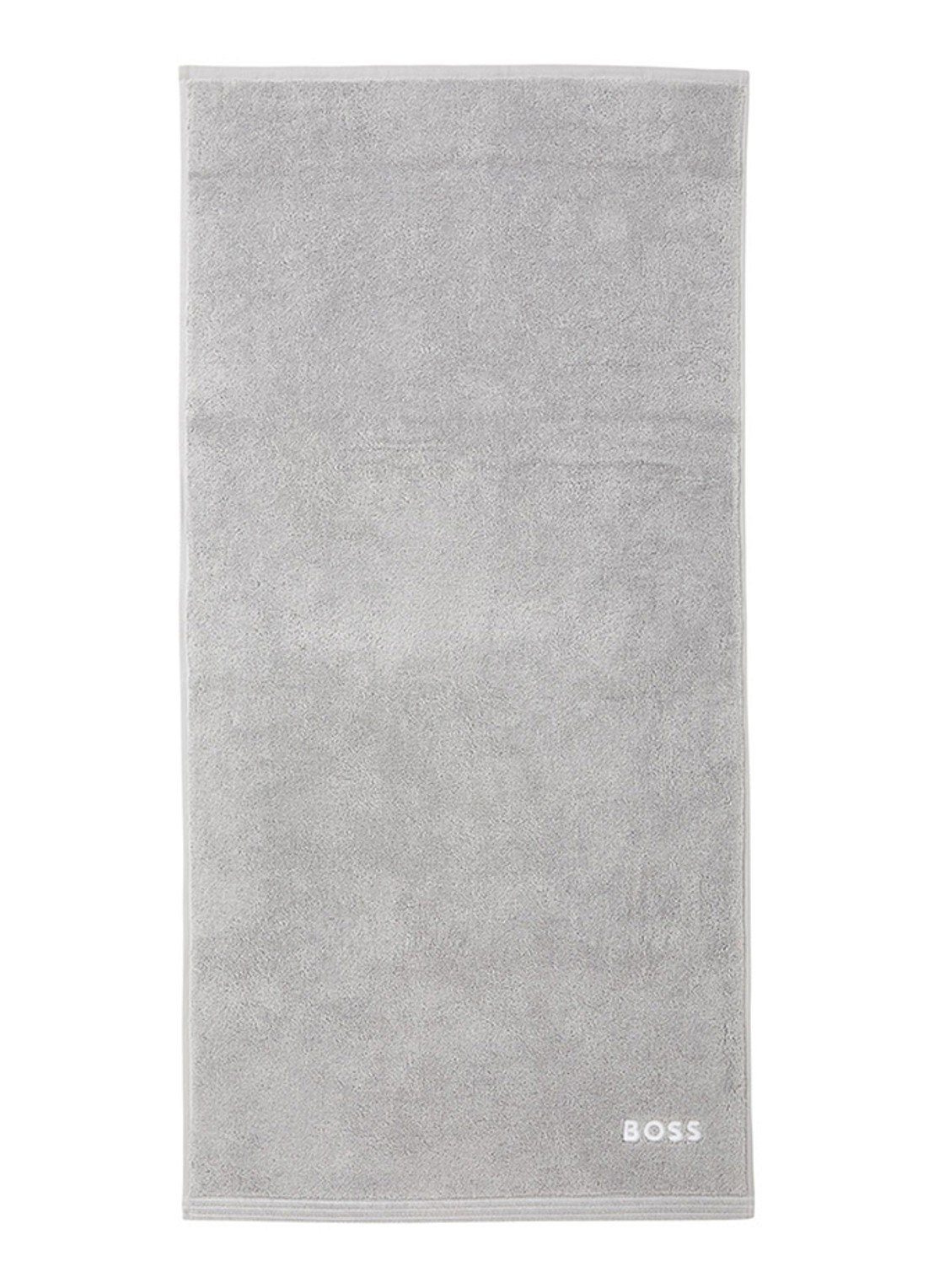 BOSS Edge badhanddoek 50 x 100 cm - voorkant lichtgrijs