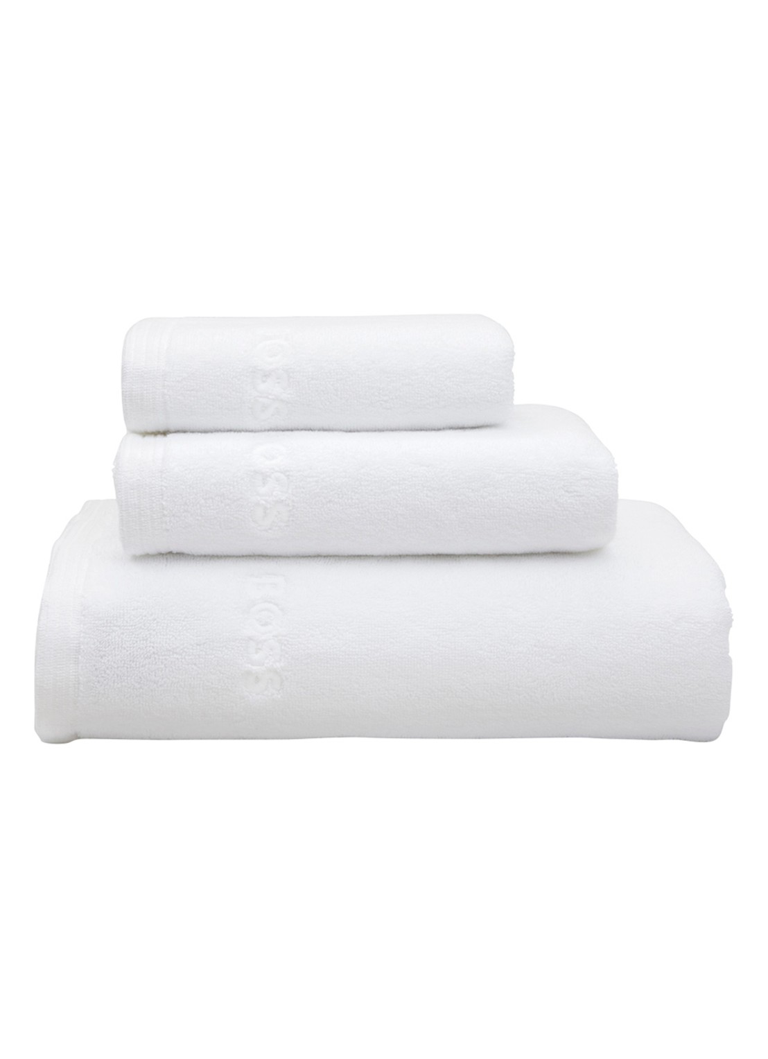 BOSS Edge badhanddoek 50 x 100 cm - achterkant 3 wit