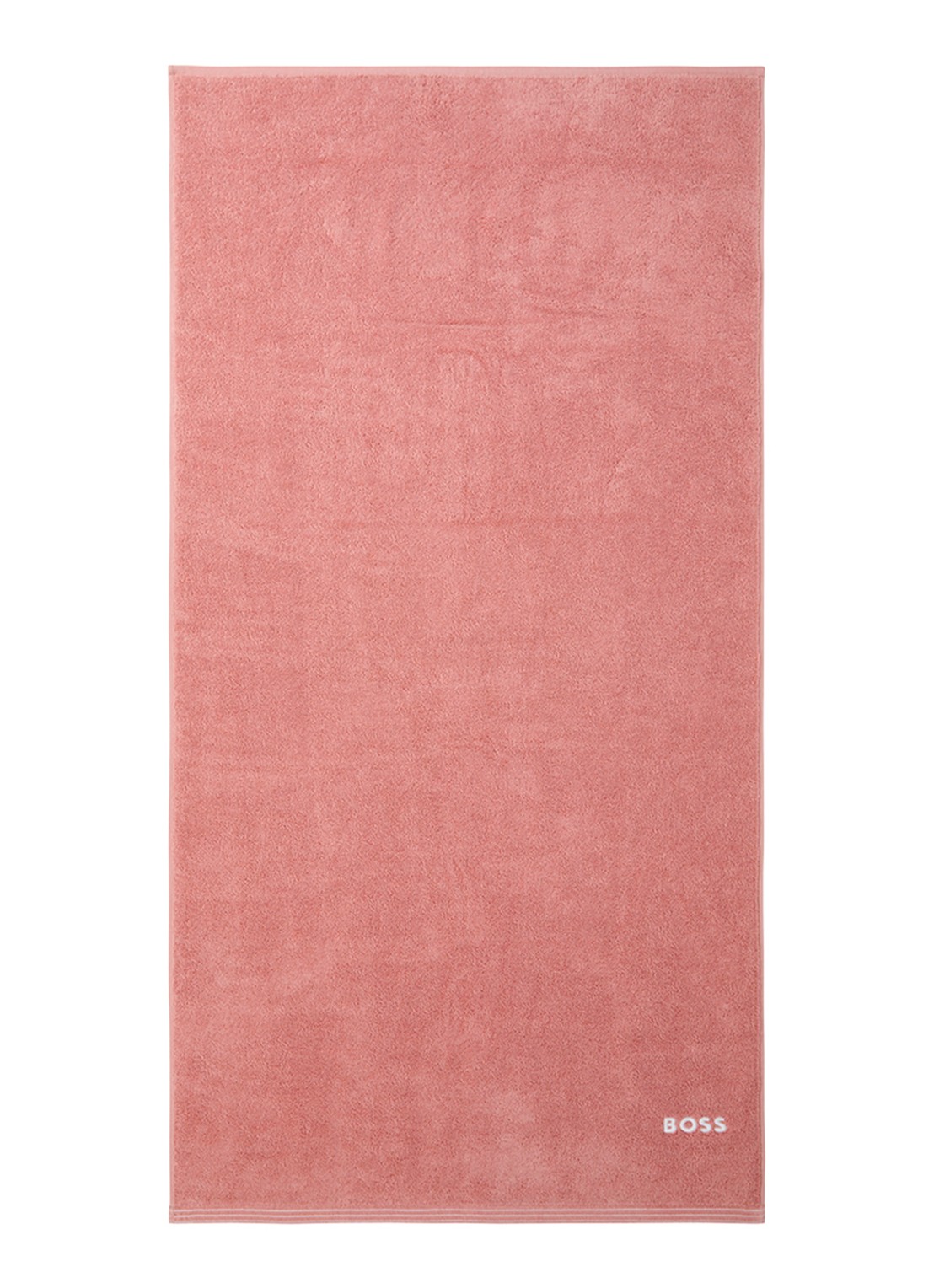 BOSS Edge badhanddoek - 70 x 140 cm - voorkant zalmroze