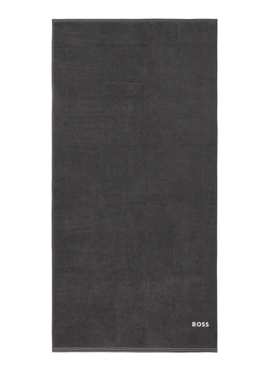 BOSS Edge badhanddoek - 70 x 140 cm - voorkant 2 donkergrijs