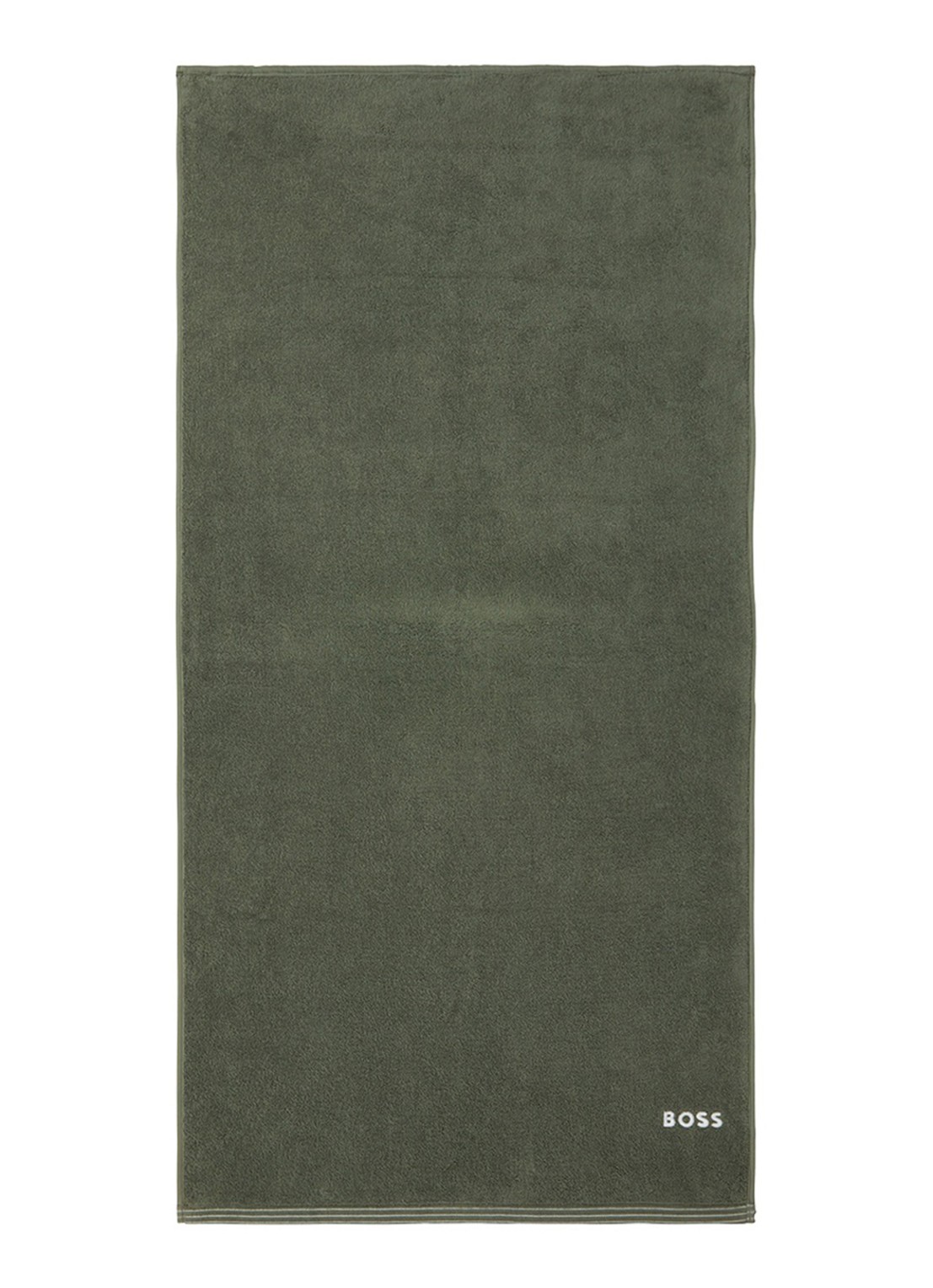 BOSS Edge badhanddoek - 70 x 140 cm - voorkant 2 mosgroen