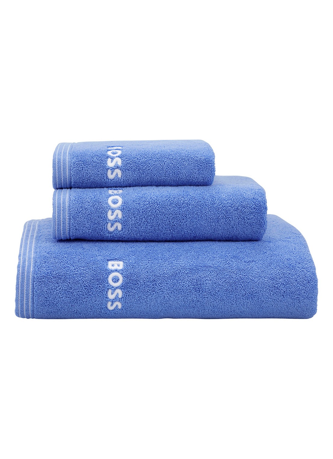 BOSS Edge badhanddoek - 70 x 140 cm - achterkant 3 blauw