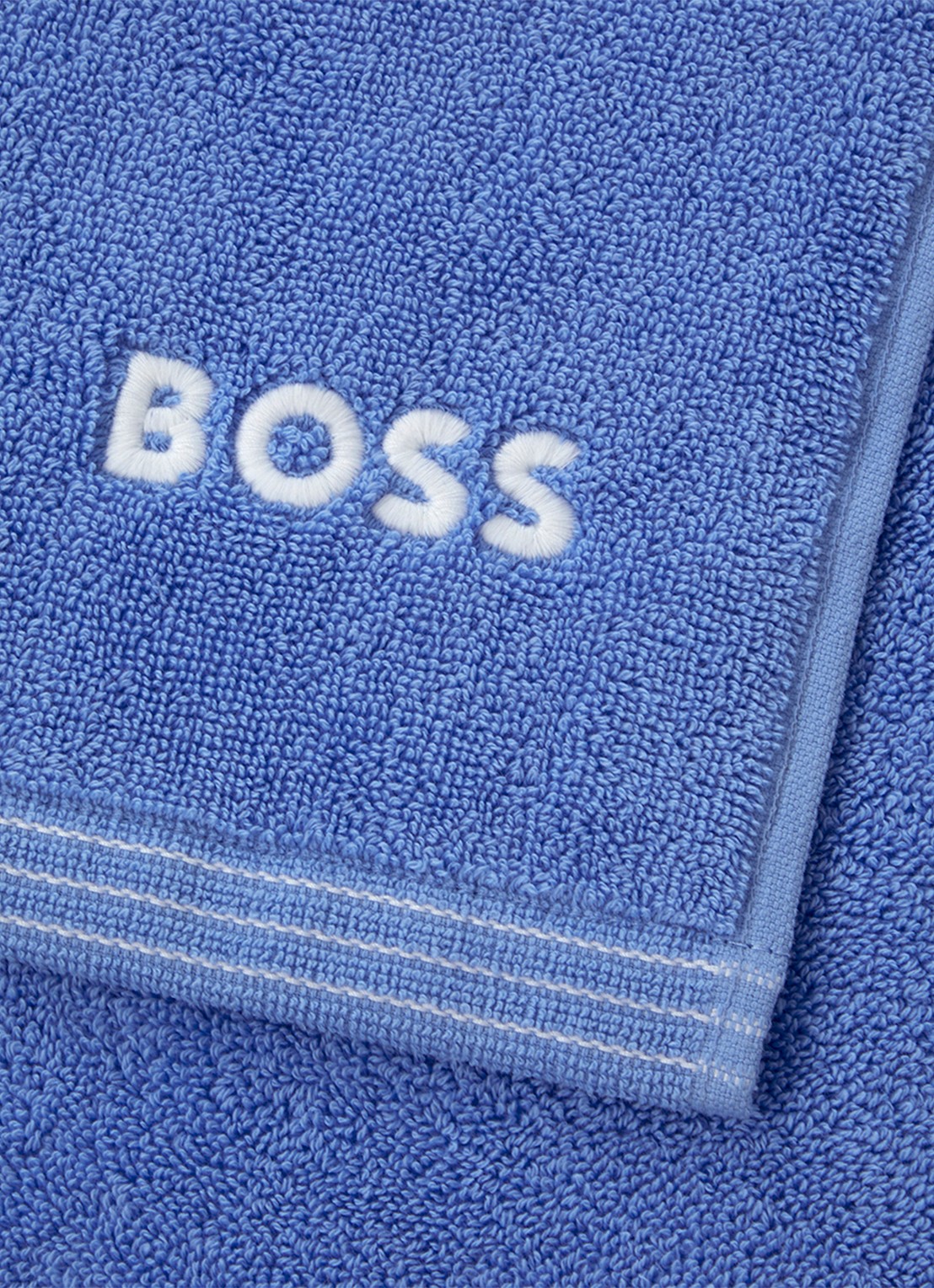 BOSS Edge badhanddoek - 70 x 140 cm - voorkant 2 blauw