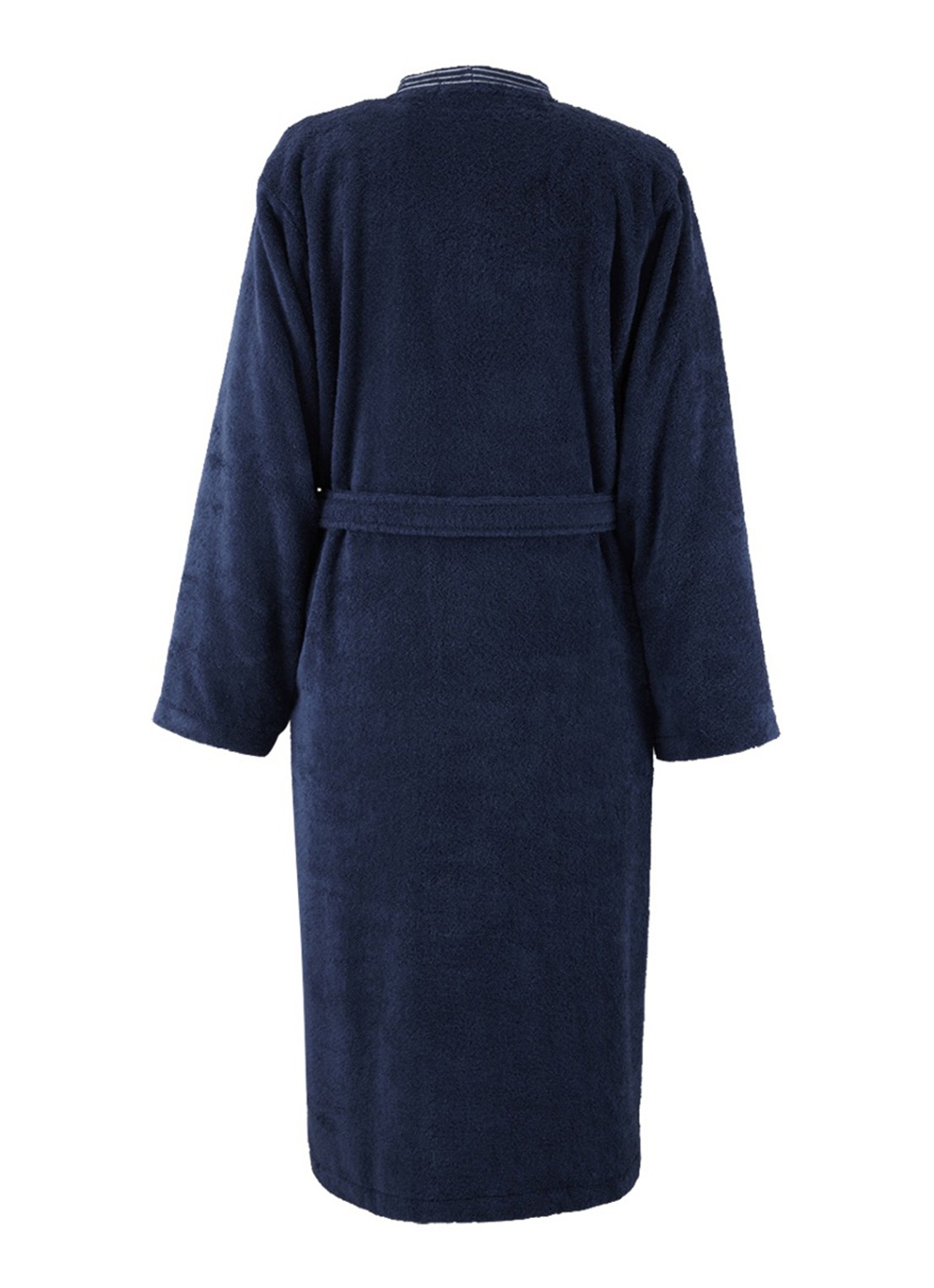BOSS Edge badjas met logoborduring - achterkant donkerblauw