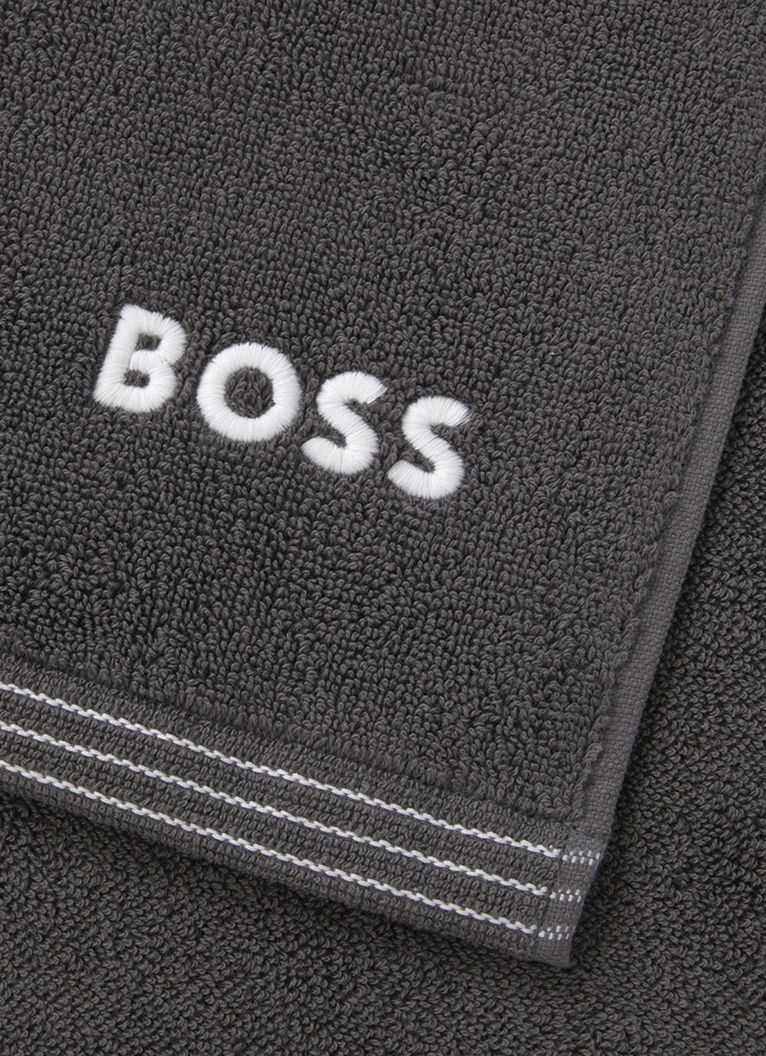 BOSS Edge badlaken - 100 x 150 cm - achterkant donkergrijs