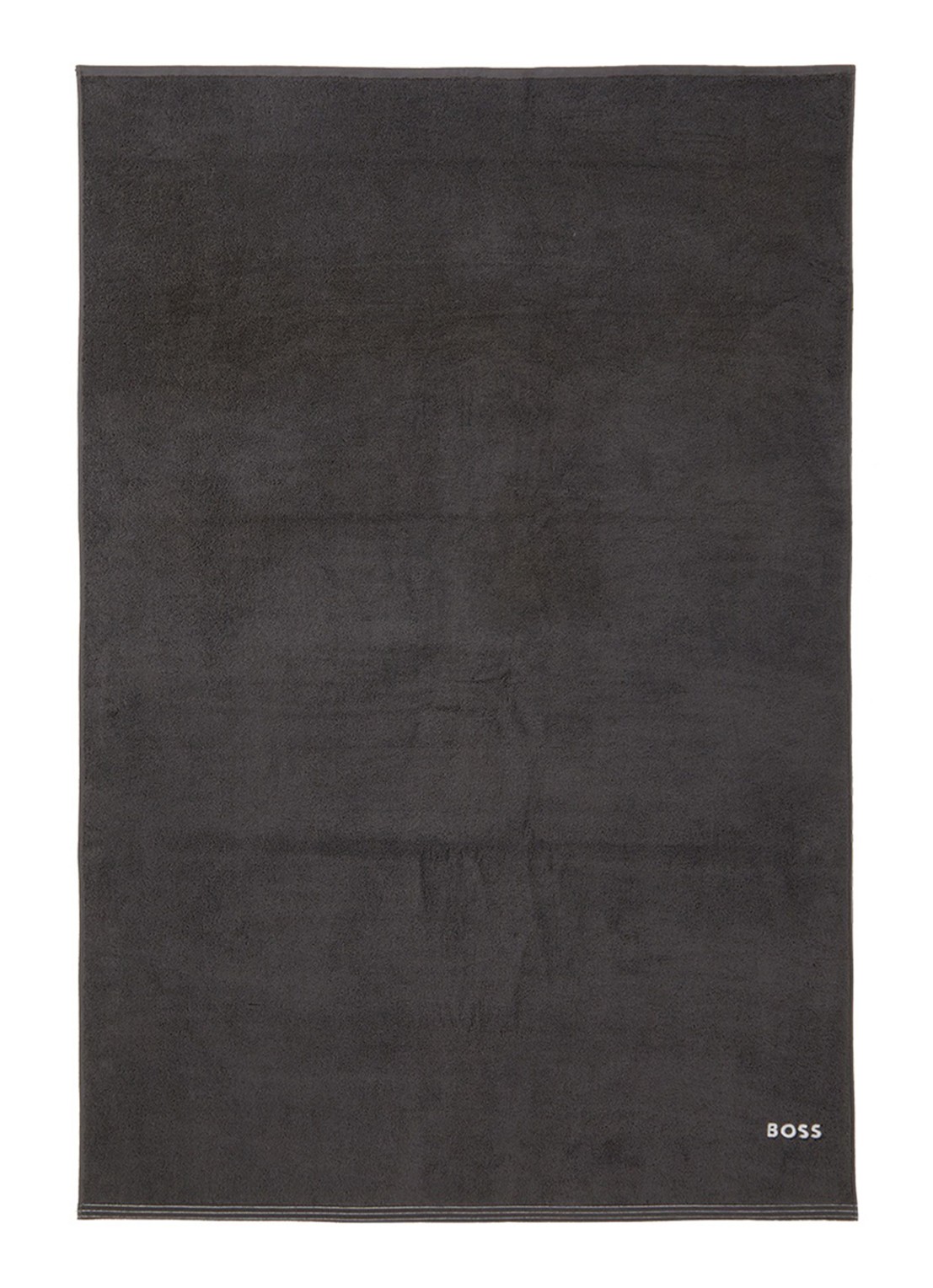 BOSS Edge badlaken - 100 x 150 cm - voorkant 2 donkergrijs
