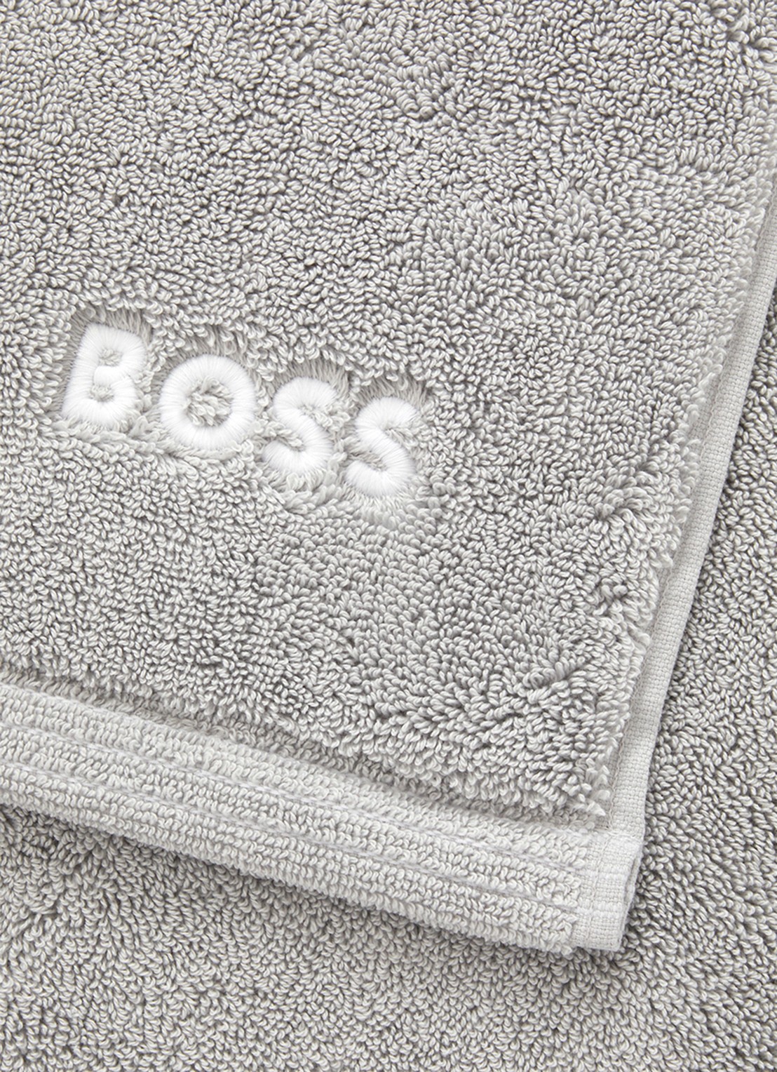 BOSS Edge badmat 50 x 70 cm - voorkant 2 lichtgrijs