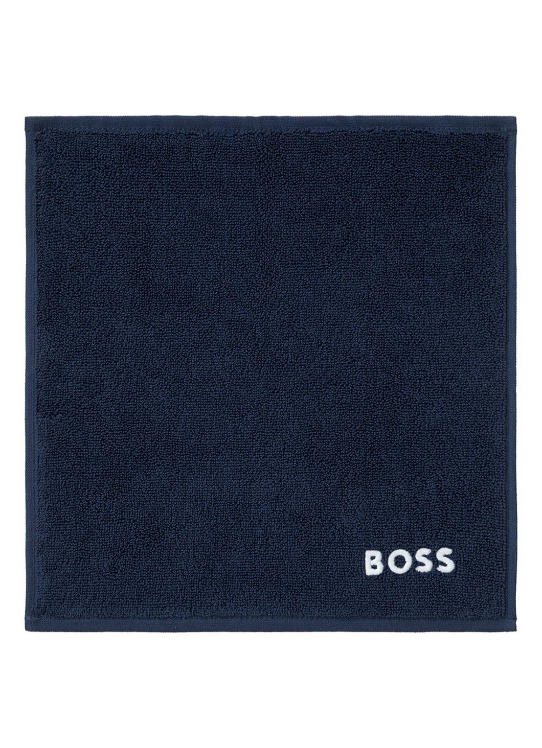 BOSS Edge gastendoek - 30 x 30 cm - voorkant donkerblauw