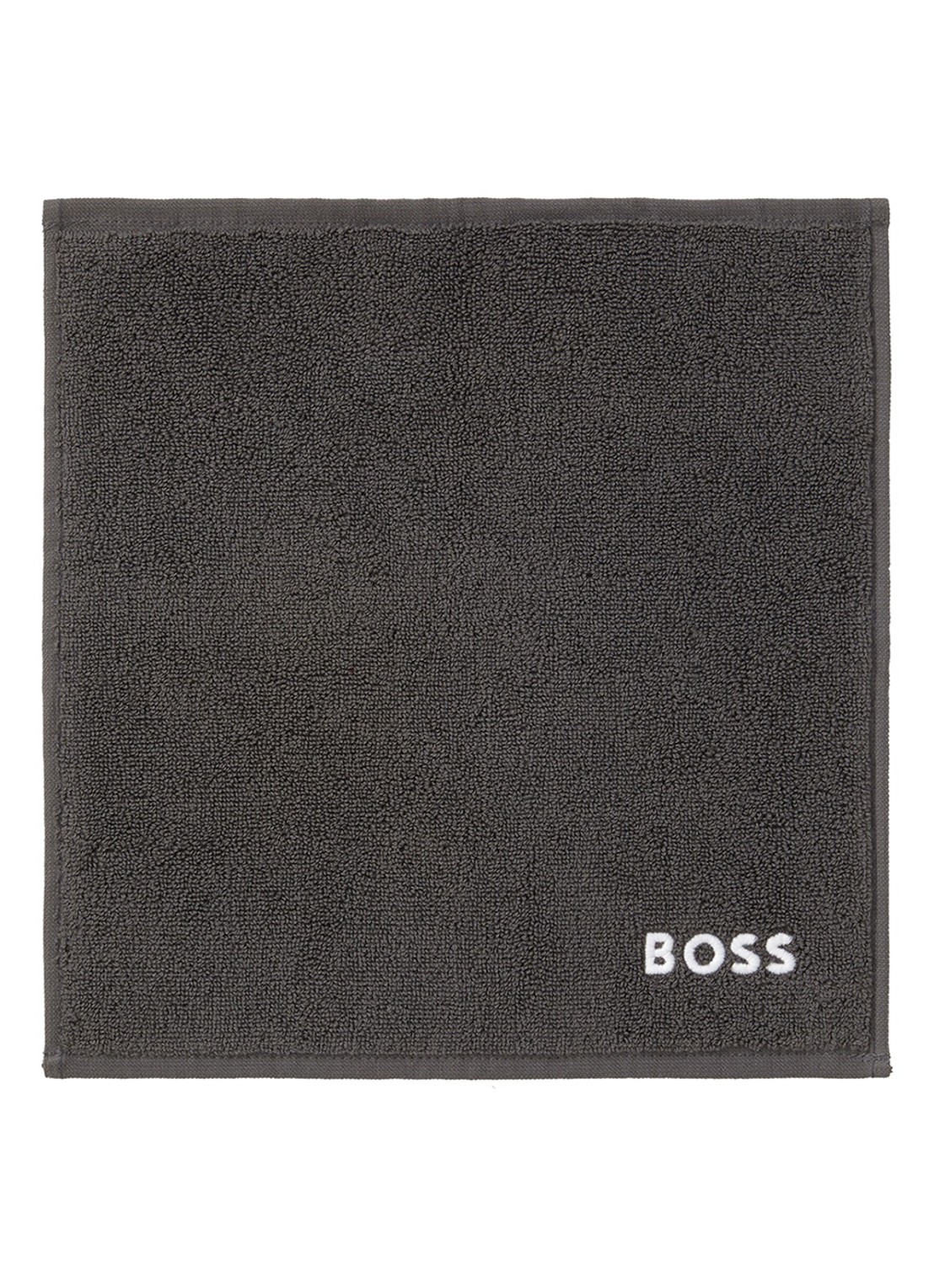 BOSS Edge gastendoek - 30 x 30 cm - voorkant donkergrijs