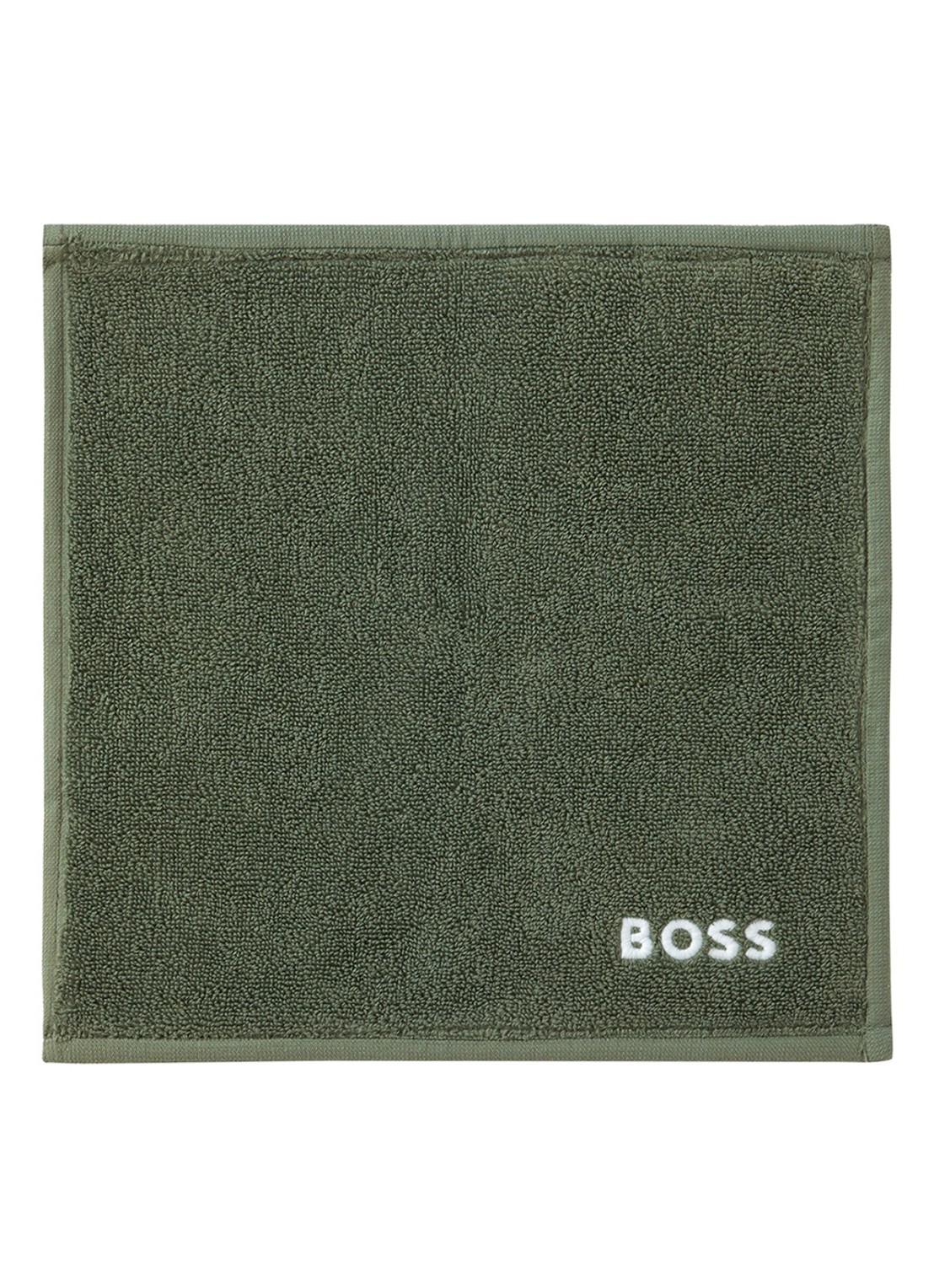 BOSS Edge gastendoek - 30 x 30 cm - voorkant mosgroen