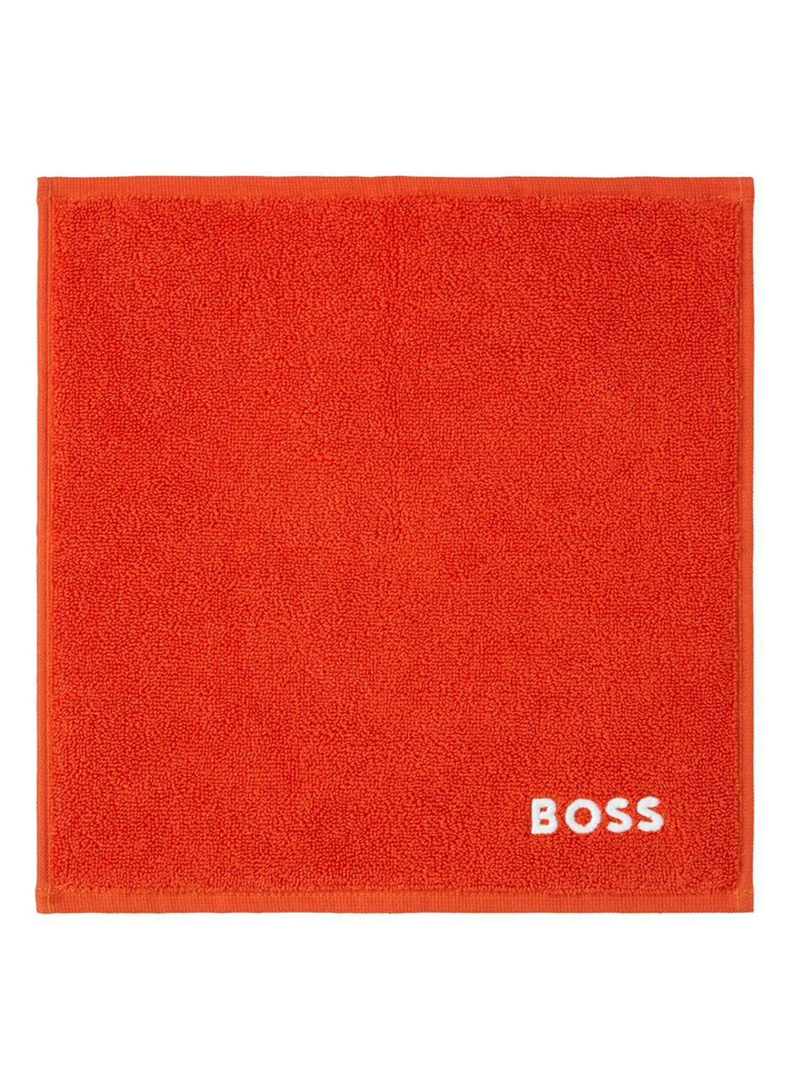 BOSS Edge gastendoek - 30 x 30 cm - voorkant oranjerood
