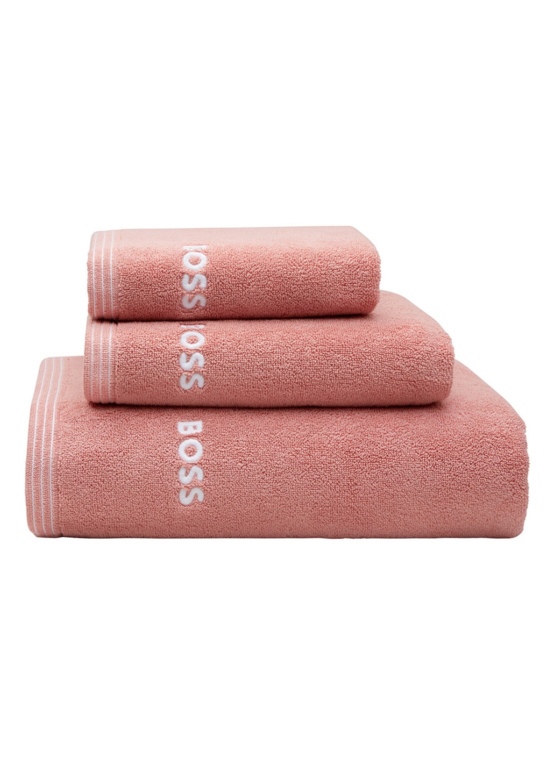 BOSS Edge gastendoek - 40 x 60 cm - achterkant 3 zalmroze
