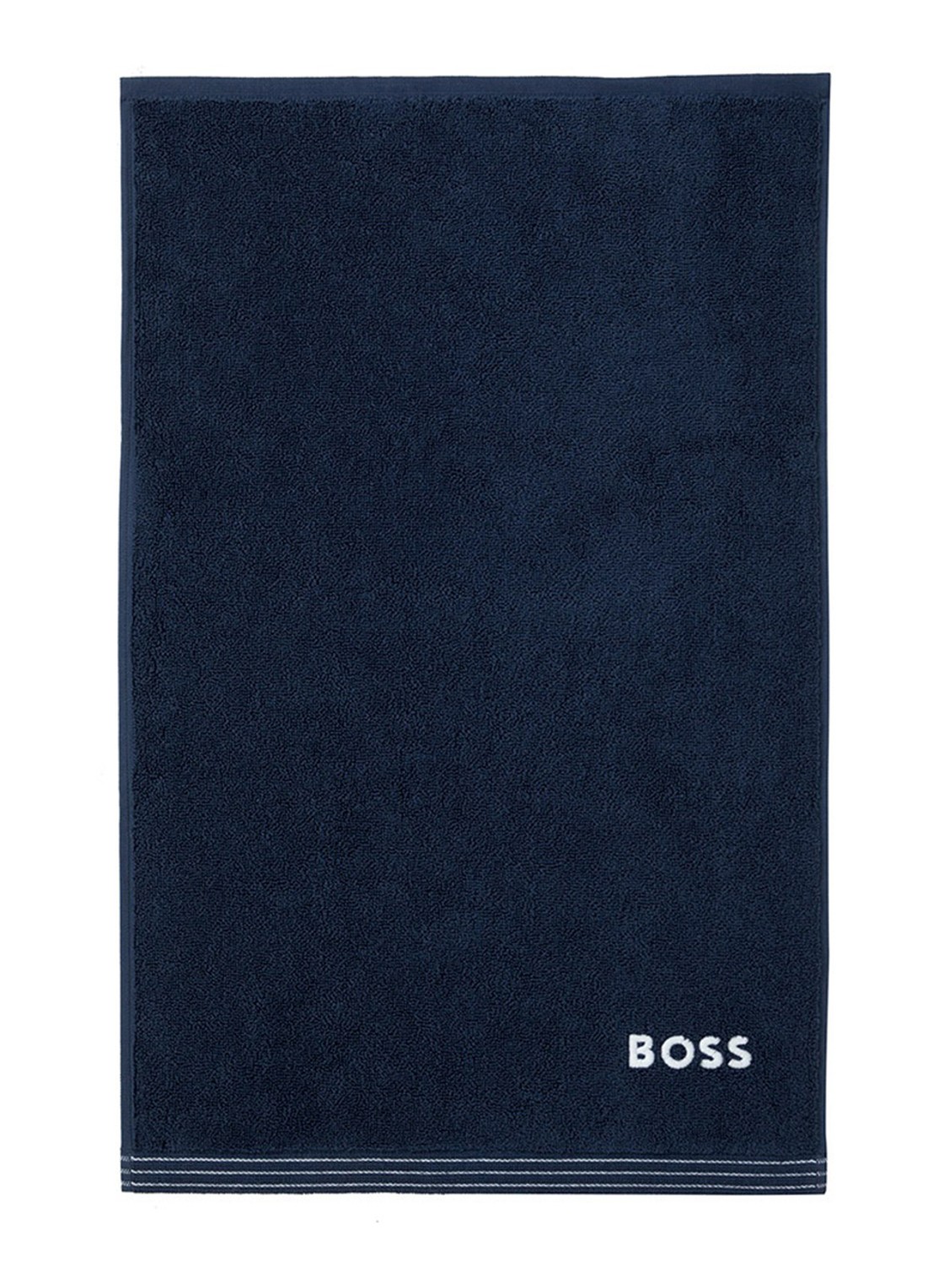 BOSS Edge gastendoek - 40 x 60 cm - voorkant 2 donkerblauw