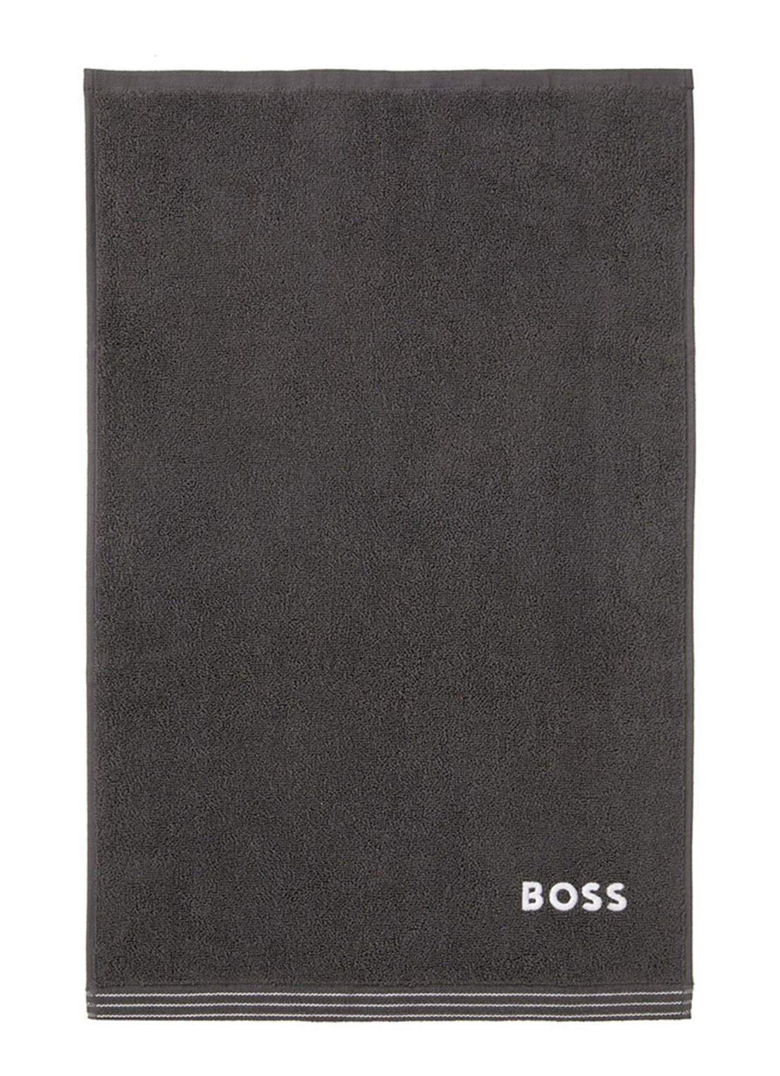 BOSS Edge gastendoek - 40 x 60 cm - voorkant donkergrijs