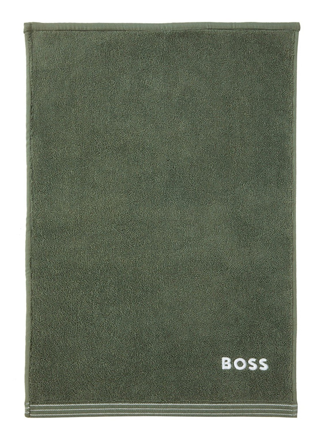 BOSS Edge gastendoek - 40 x 60 cm - voorkant 3 mosgroen