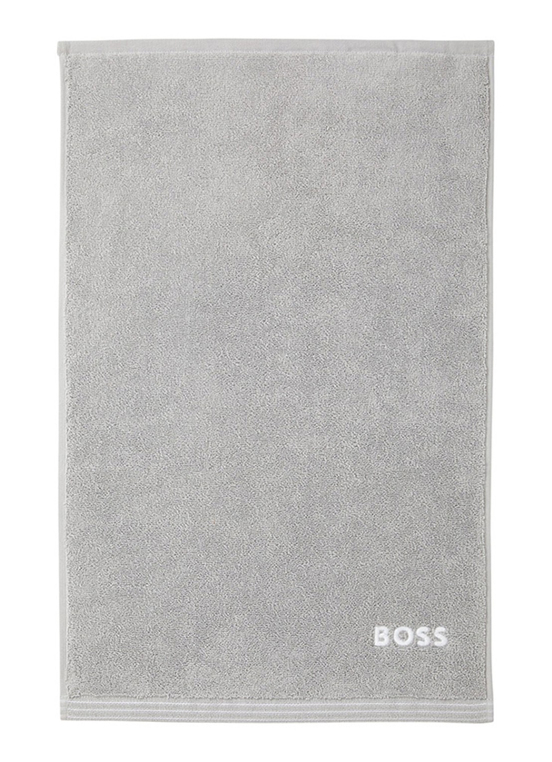 BOSS Edge gastendoek - 40 x 60 cm - voorkant lichtgrijs