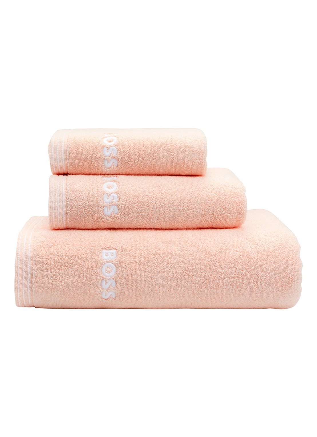BOSS Edge gastendoek - 40 x 60 cm - achterkant 3 perzikroze