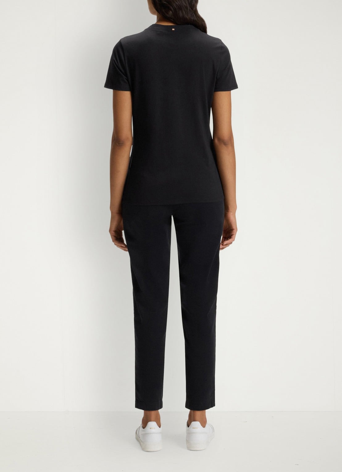 BOSS Elogo T-shirt met logo - achterkant zwart