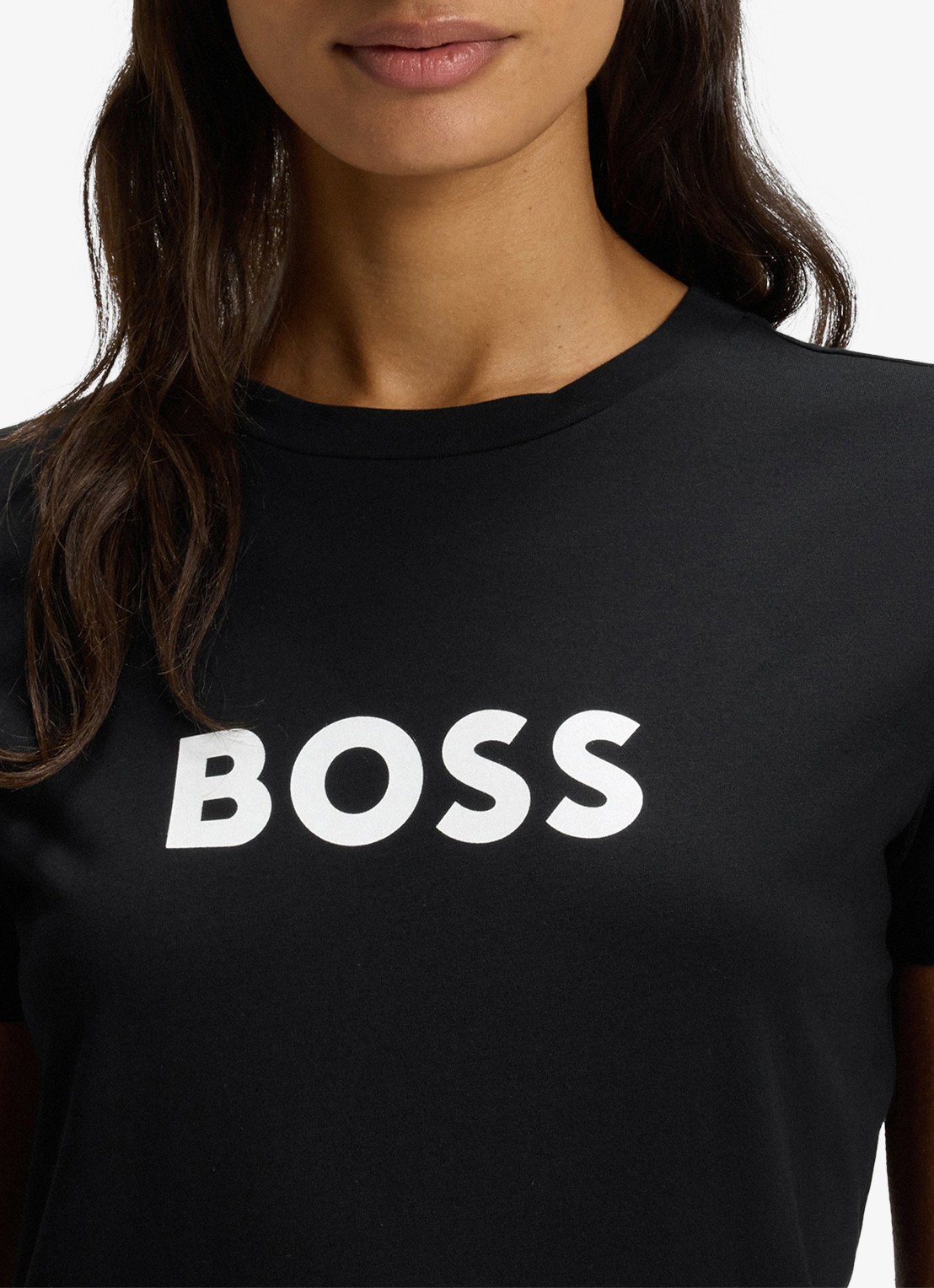 BOSS Elogo T-shirt met logo - detail 5 zwart