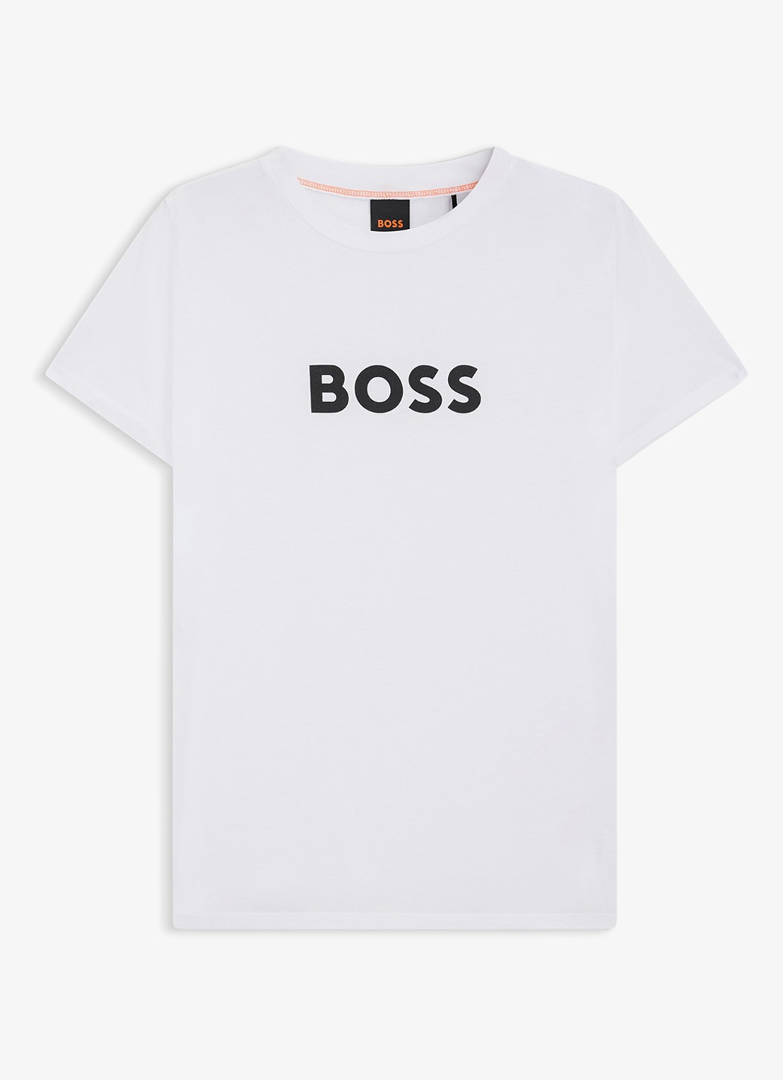 BOSS Elogo T-shirt met logo - voorkant 2 wit