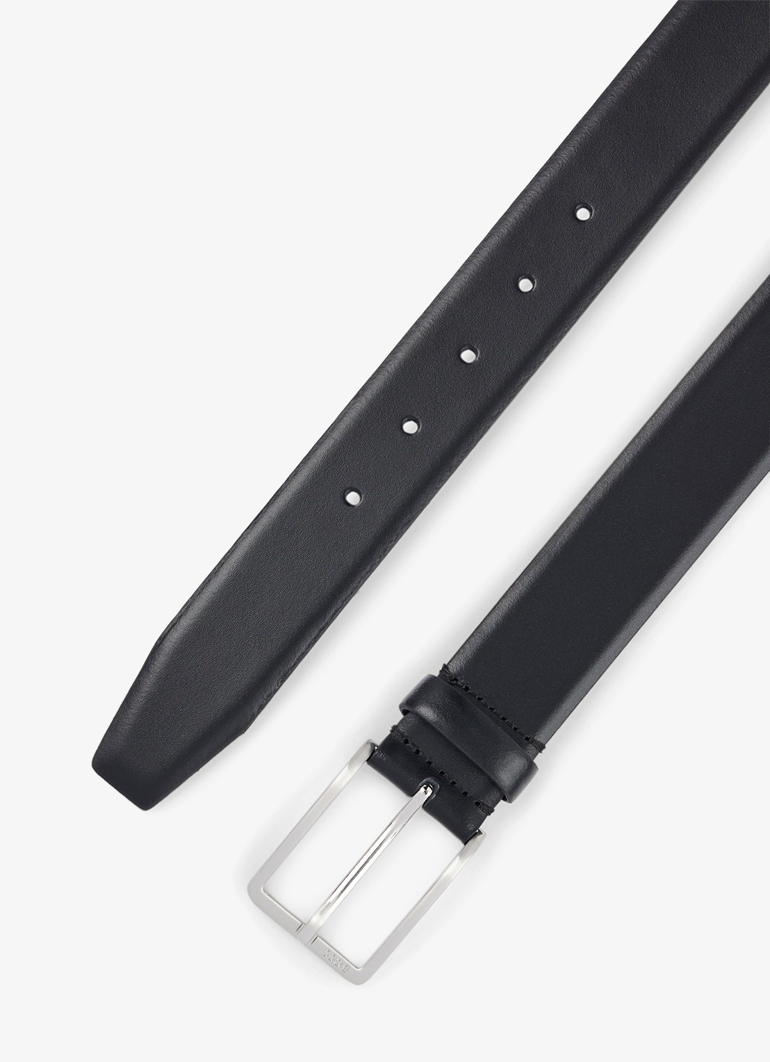 BOSS Erman-L riem van leer  - detail 4 zwart