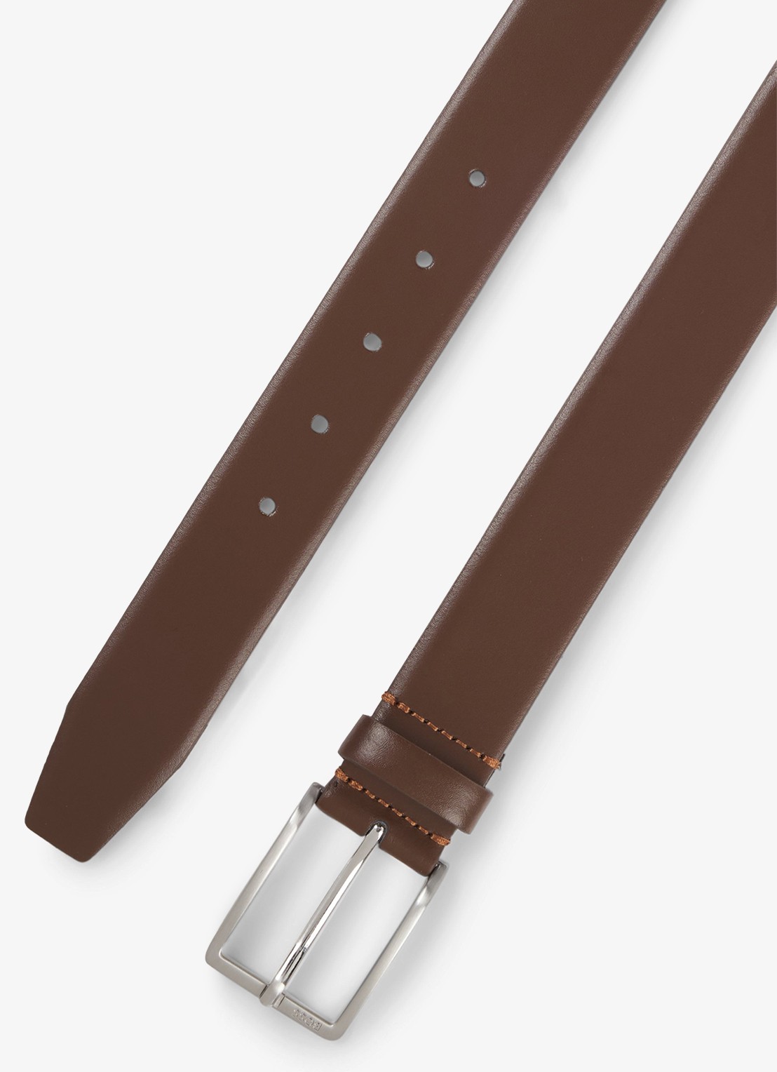 BOSS Erman-L riem van leer  - detail hazelnootbruin