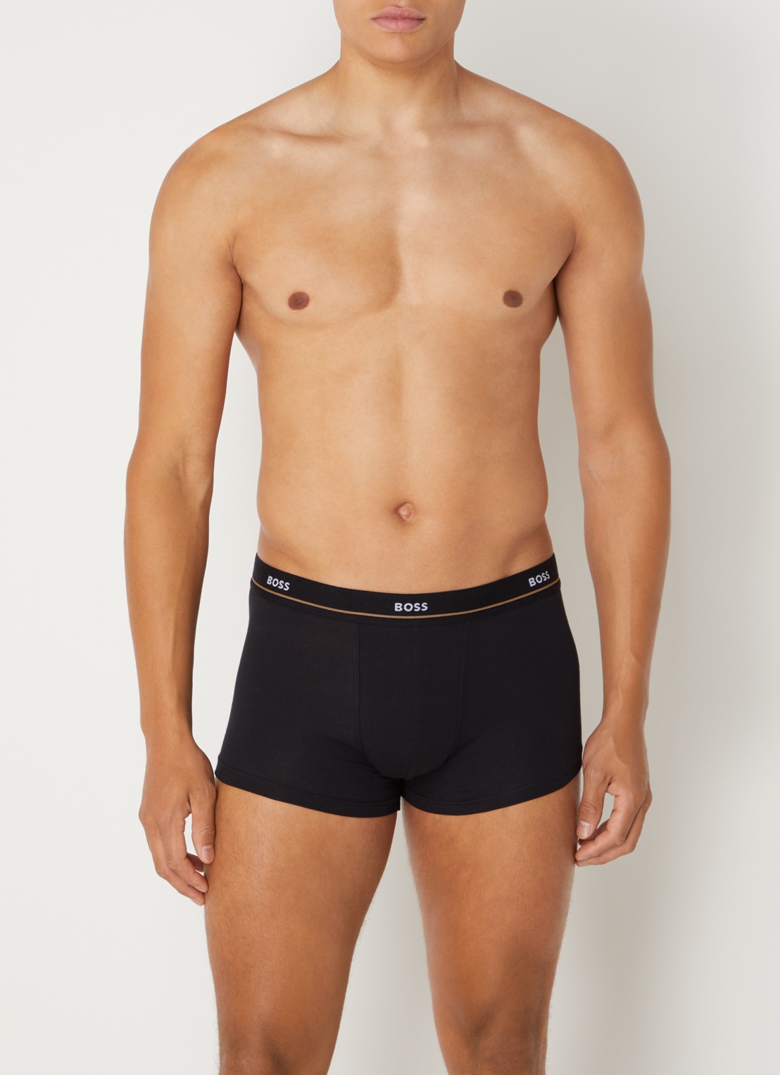 BOSS Essential boxershorts met logoband in 5-pack - voorkant 2 zwart