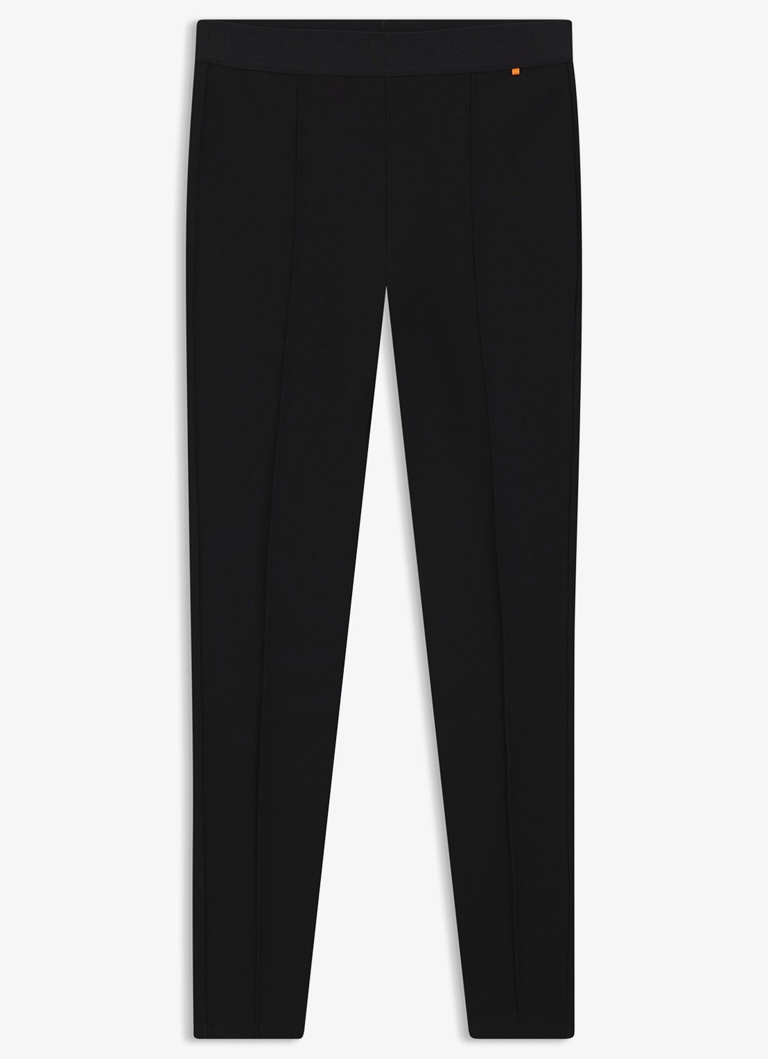 BOSS Estretch high waist slim fit pantalon met stretch  - voorkant 4 zwart