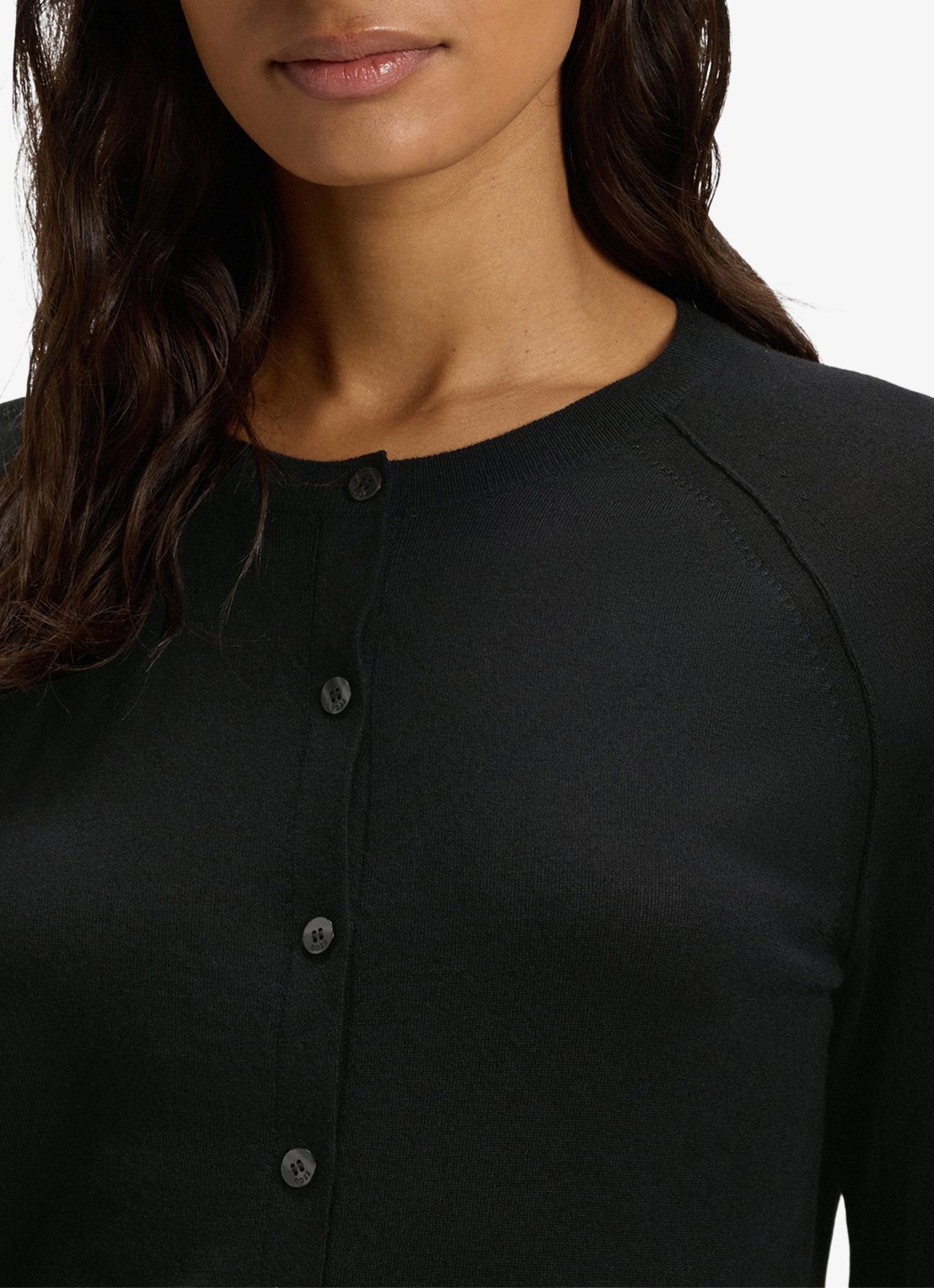 BOSS Fijngebreid vest van scheerwol  - detail 3 zwart