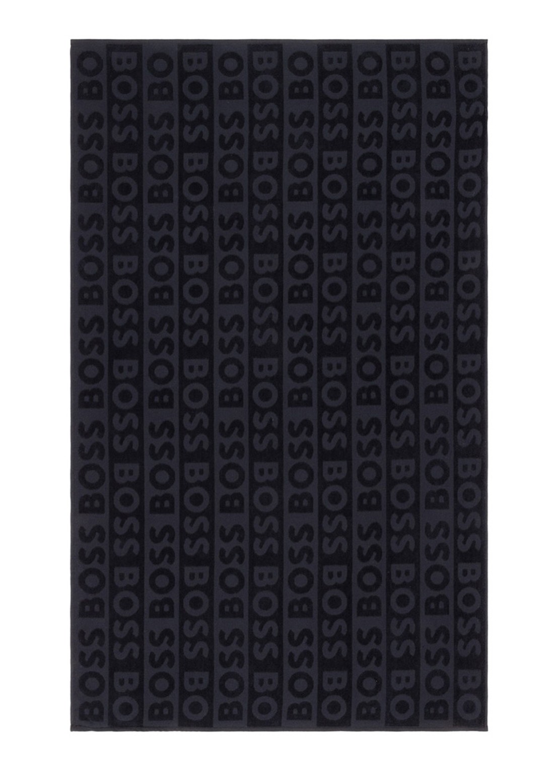 BOSS Font strandlaken 90 x 150 cm - voorkant 2 zwart