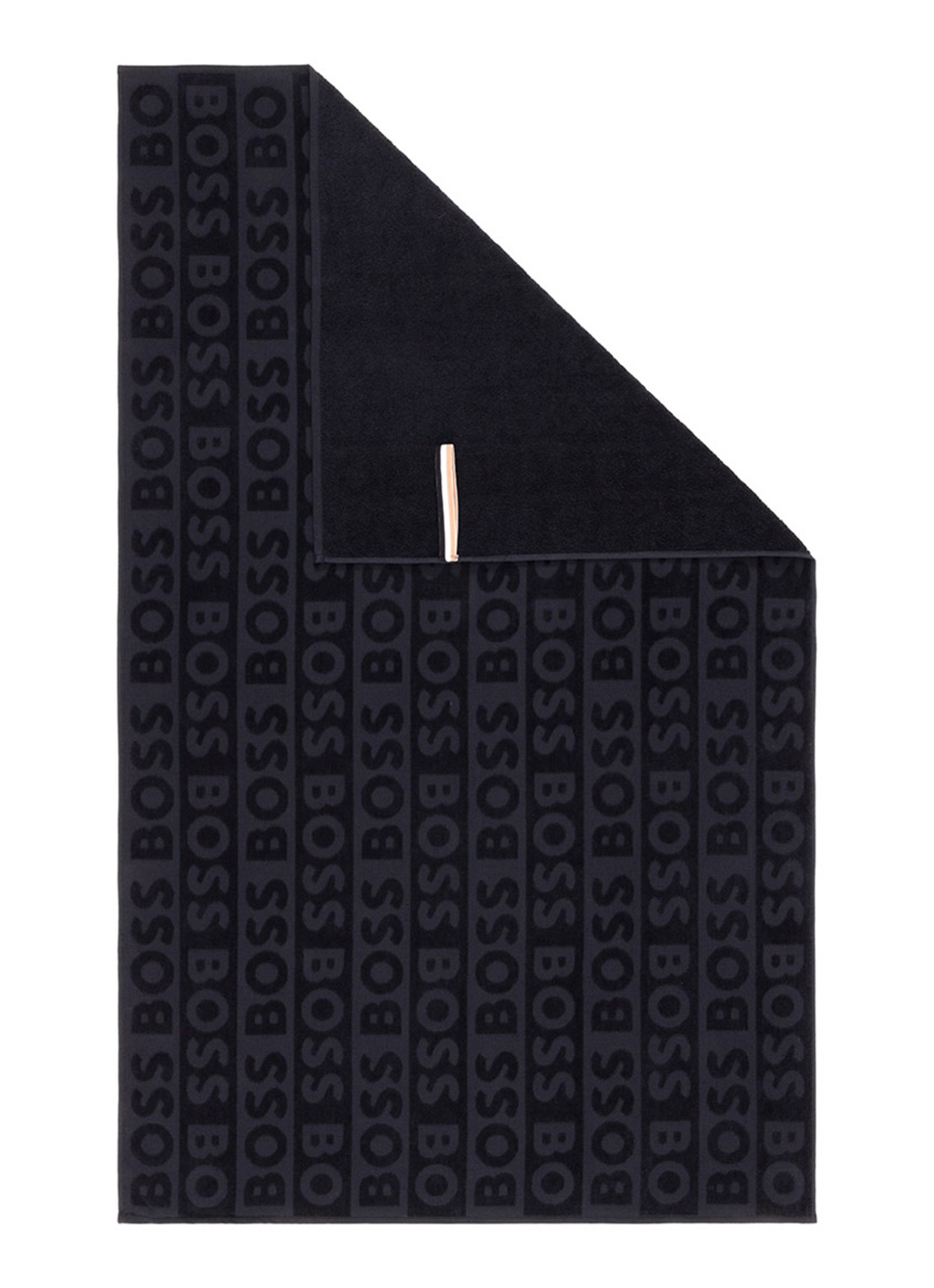 BOSS Font strandlaken 90 x 150 cm - voorkant 3 zwart