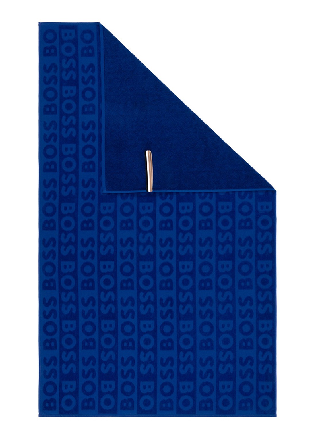 BOSS Font strandlaken 90 x 150 cm - voorkant 4 blauw